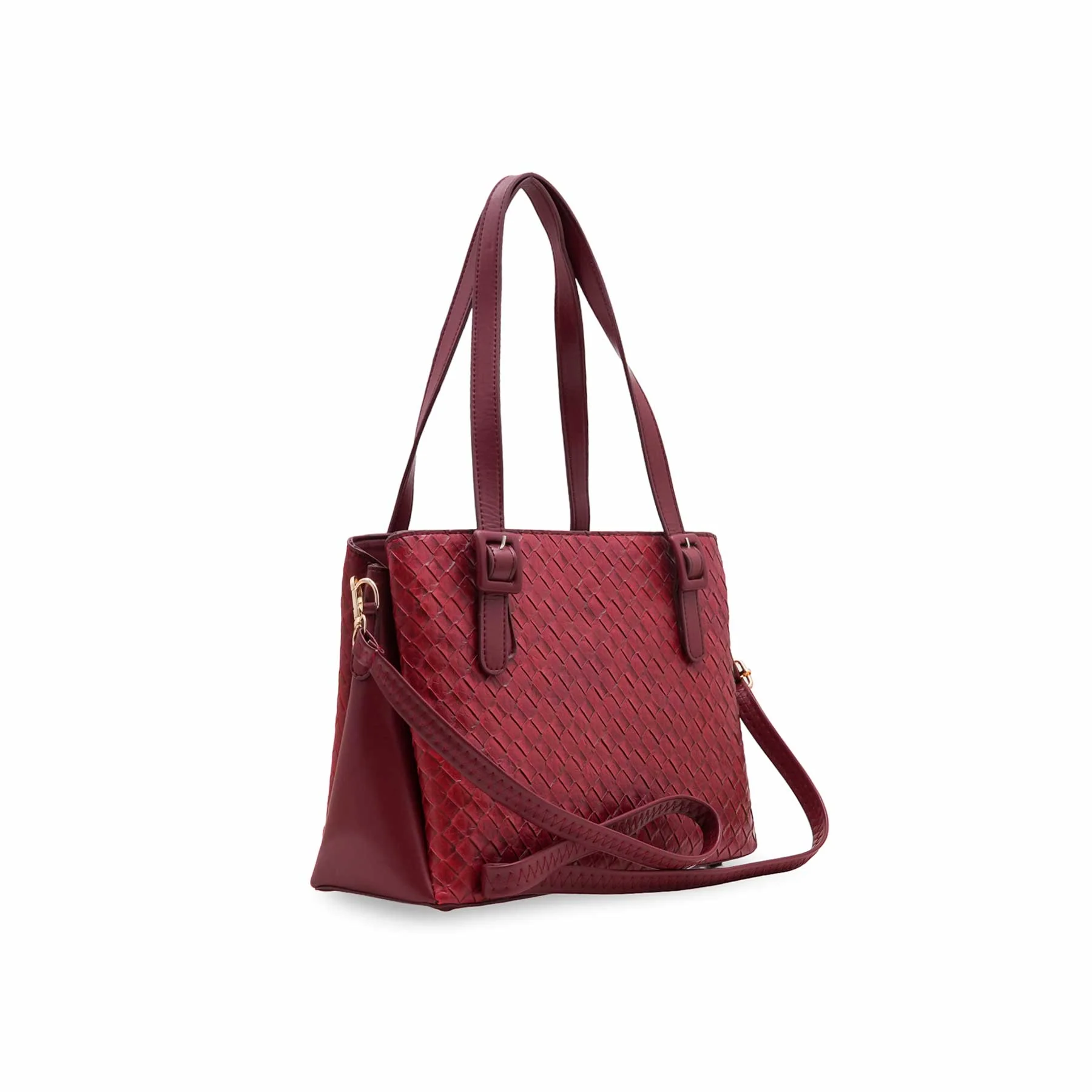 Maroon Formal Hand Bag For Women P55831 - Image 3