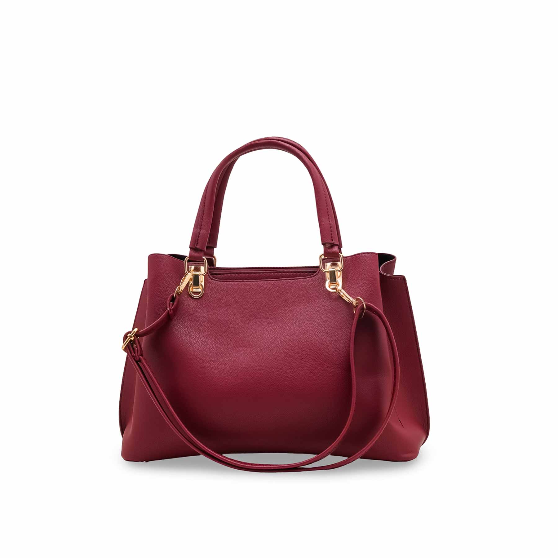 Maroon Formal Hand Bag For Women P55847 - Image 4