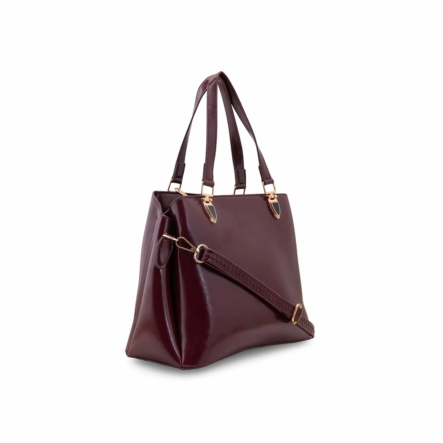 Maroon Formal Hand Bag For Women P55886 - Image 3