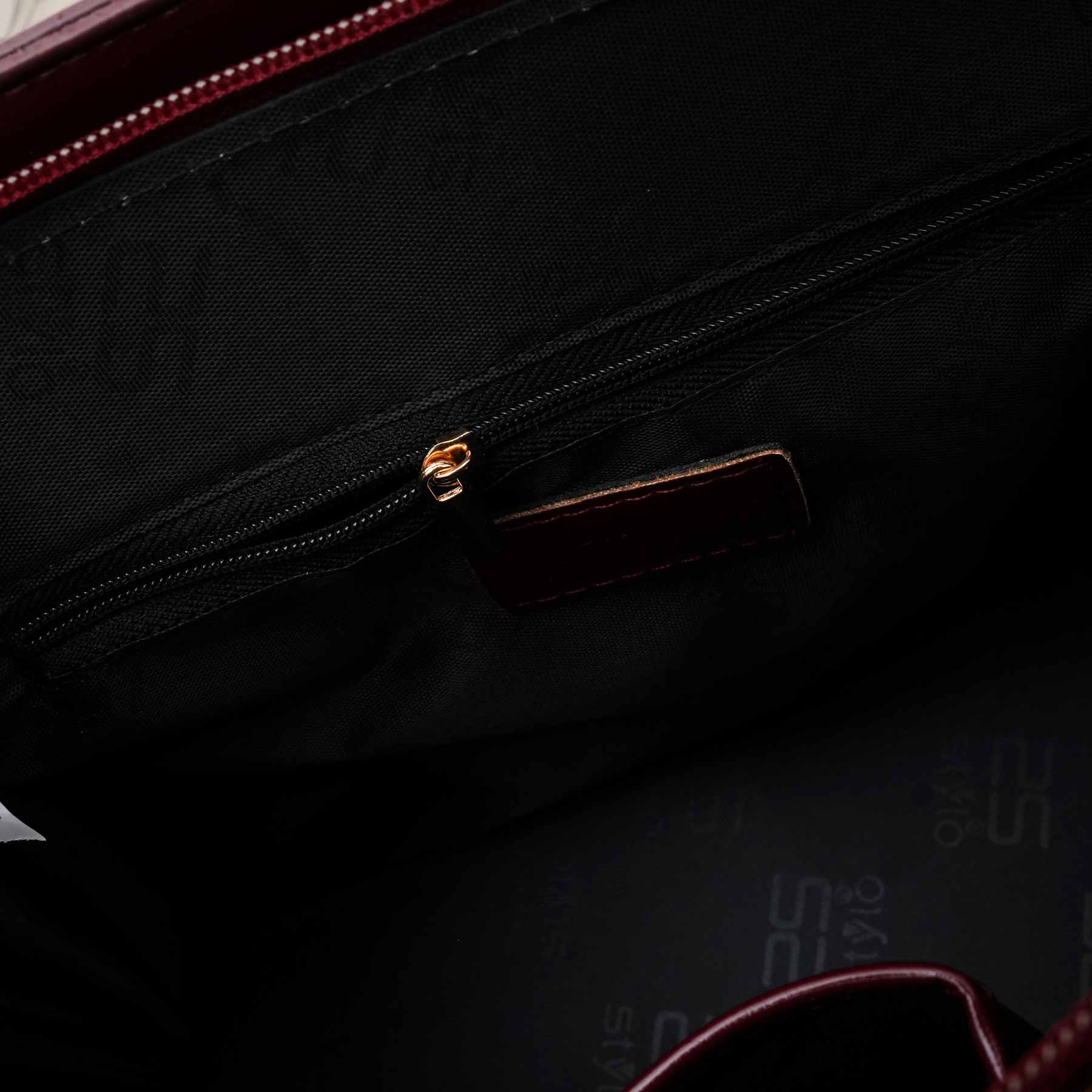 Maroon Formal Hand Bag For Women P55886 - Image 7
