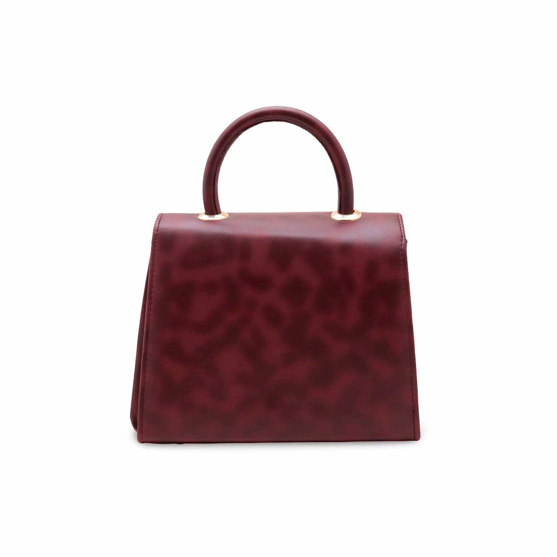 Maroon Formal Hand Bag For Women P56242 - Image 4