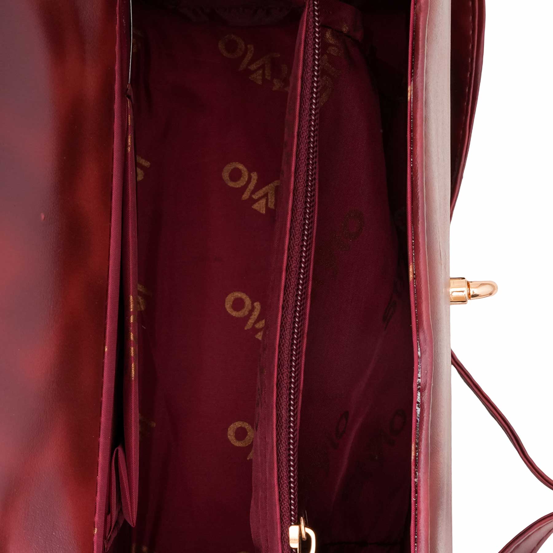 Maroon Formal Hand Bag For Women P56242 - Image 5
