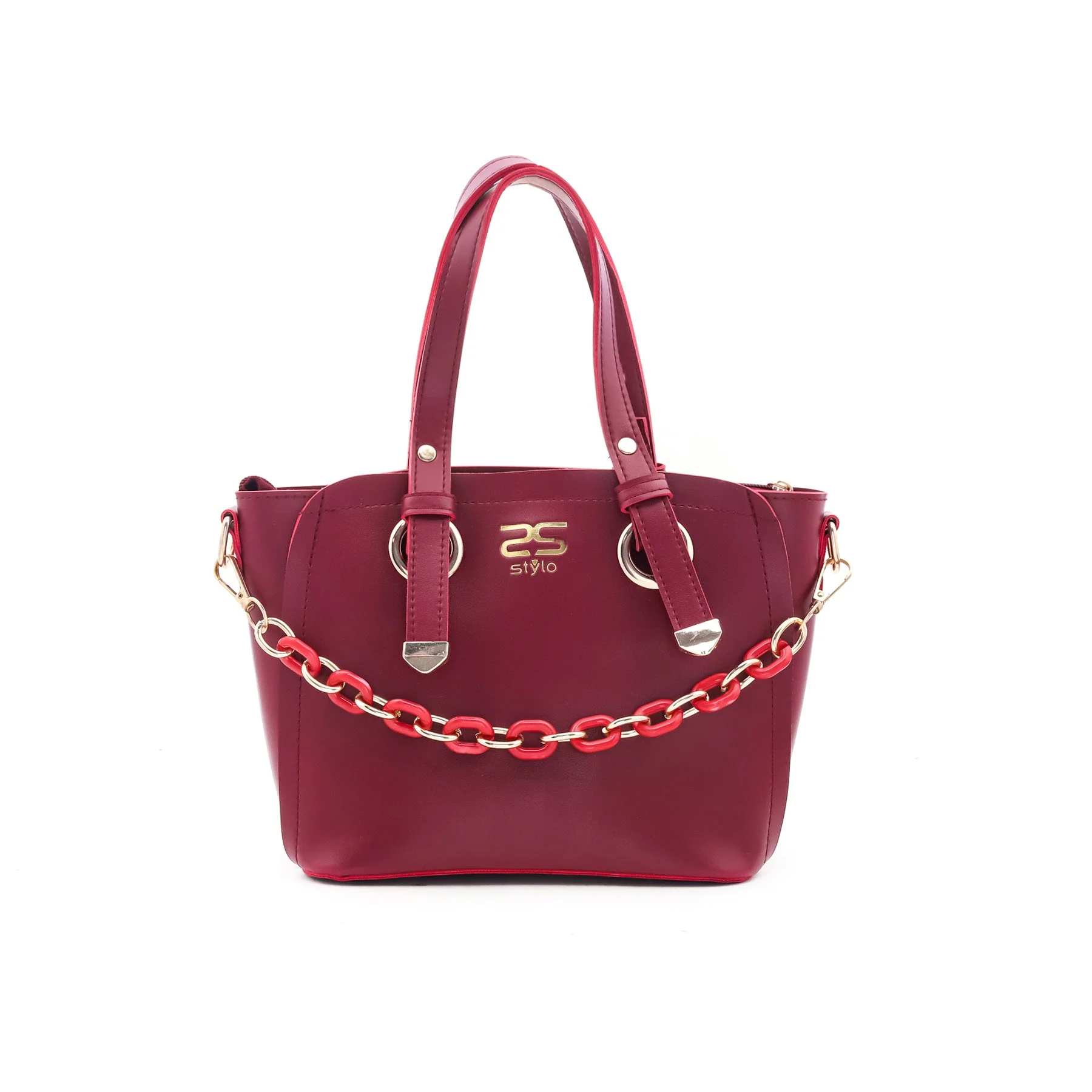 Maroon Formal Hand Bag P55216 - Image 2