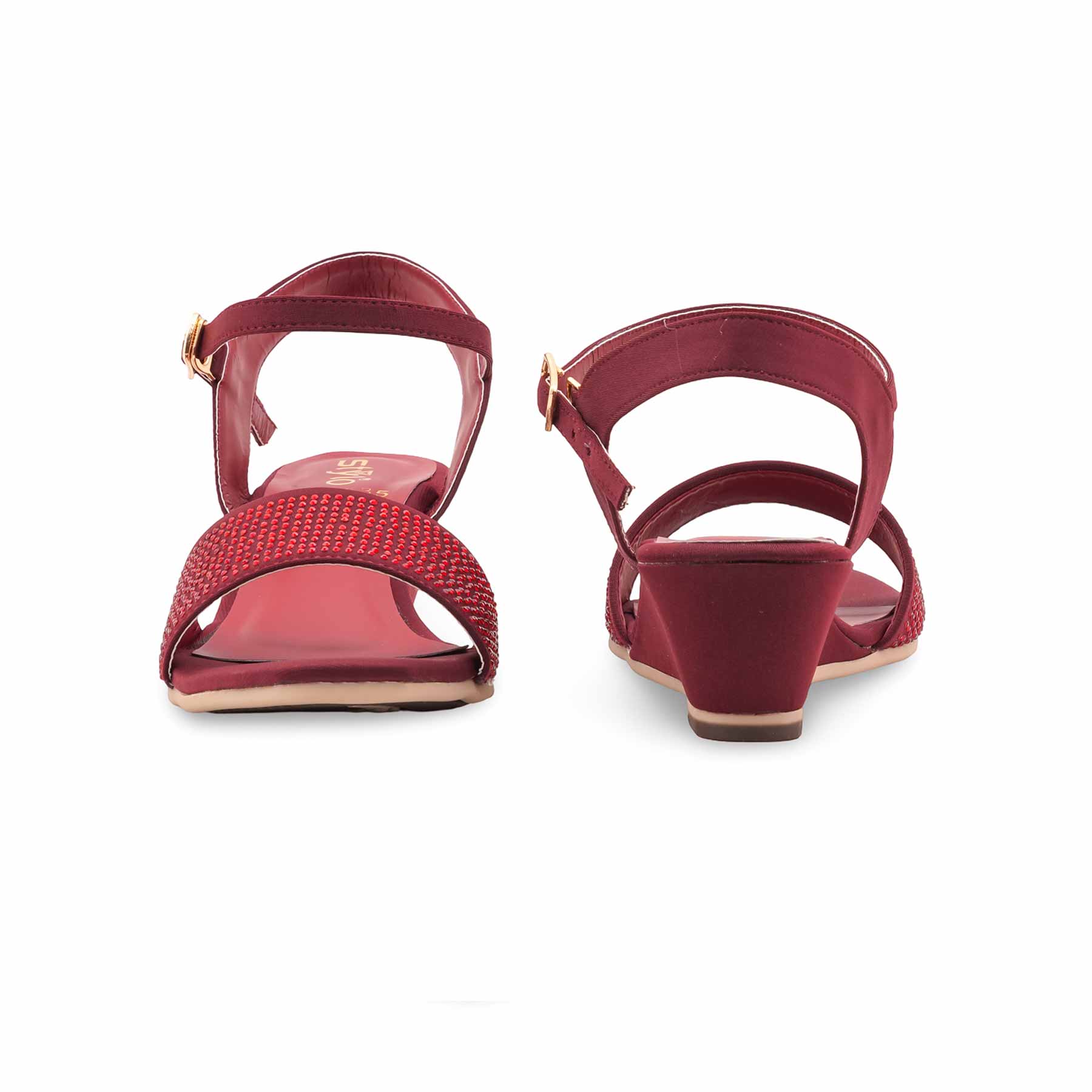 Maroon Formal Sandal For Ladies FR5535 - Image 4