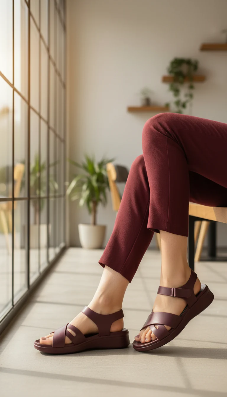 Maroon Formal Sandal For Ladies PU0866