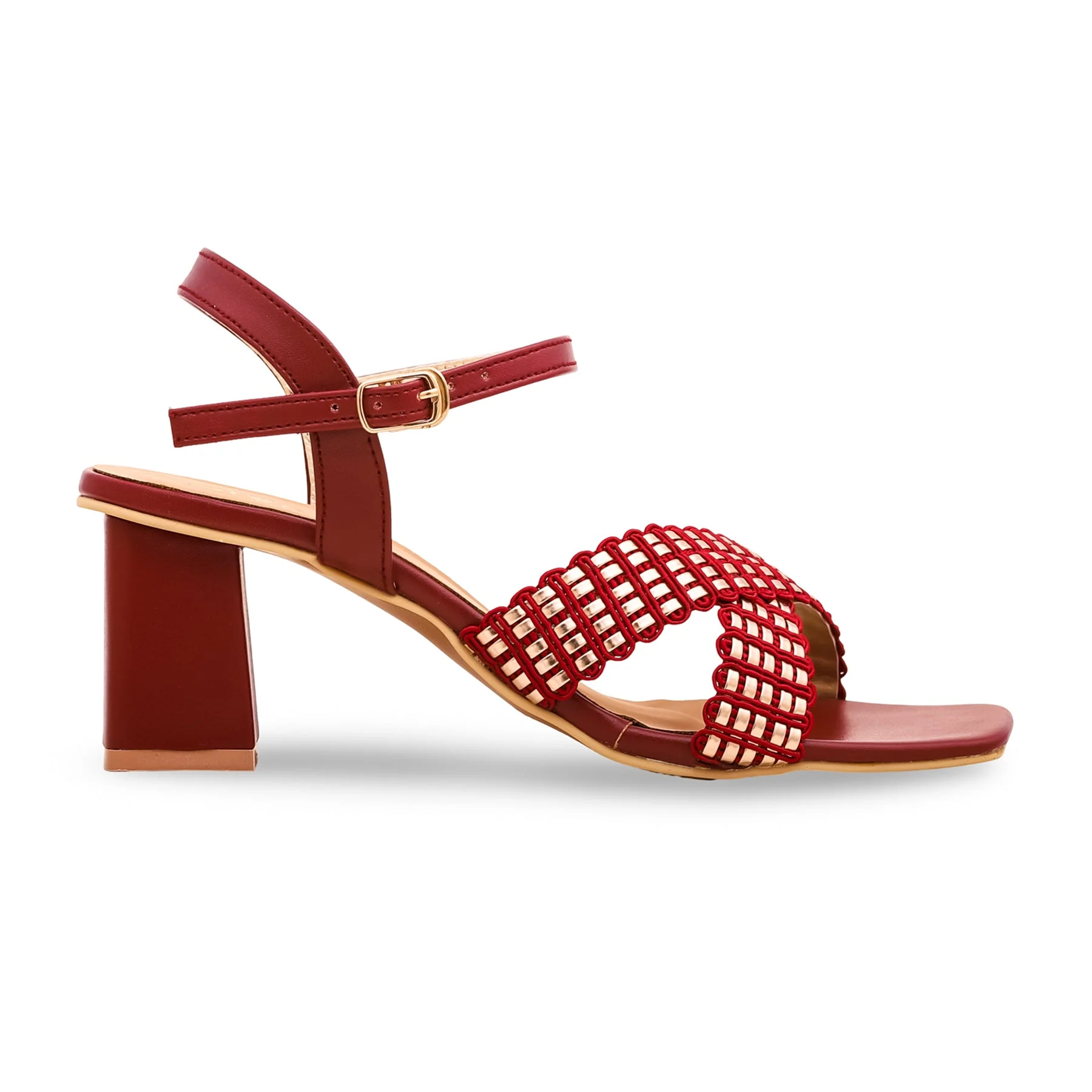 Maroon Formal Sandal FR5220 - Image 2