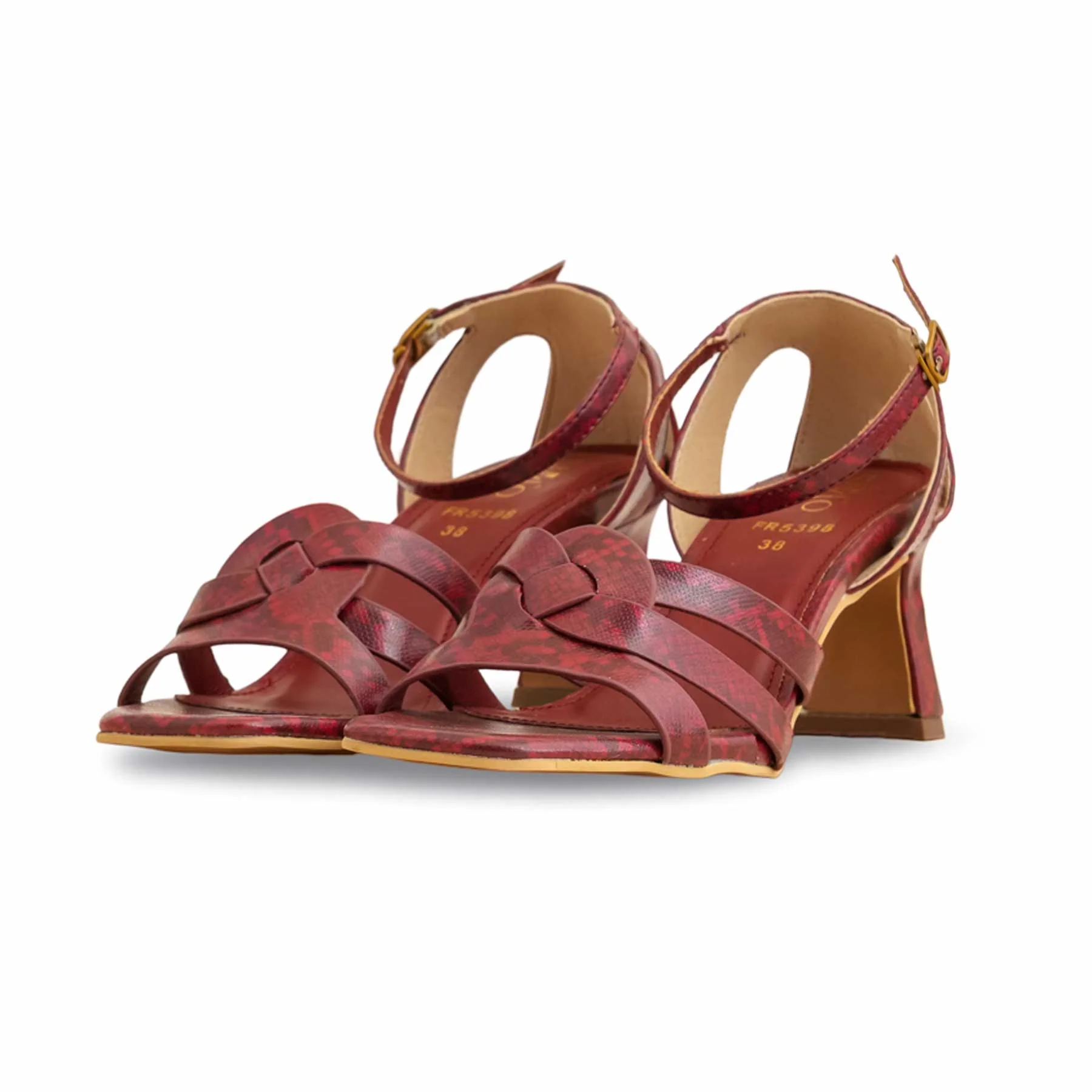 Maroon Formal Sandal FR5398 - Image 4