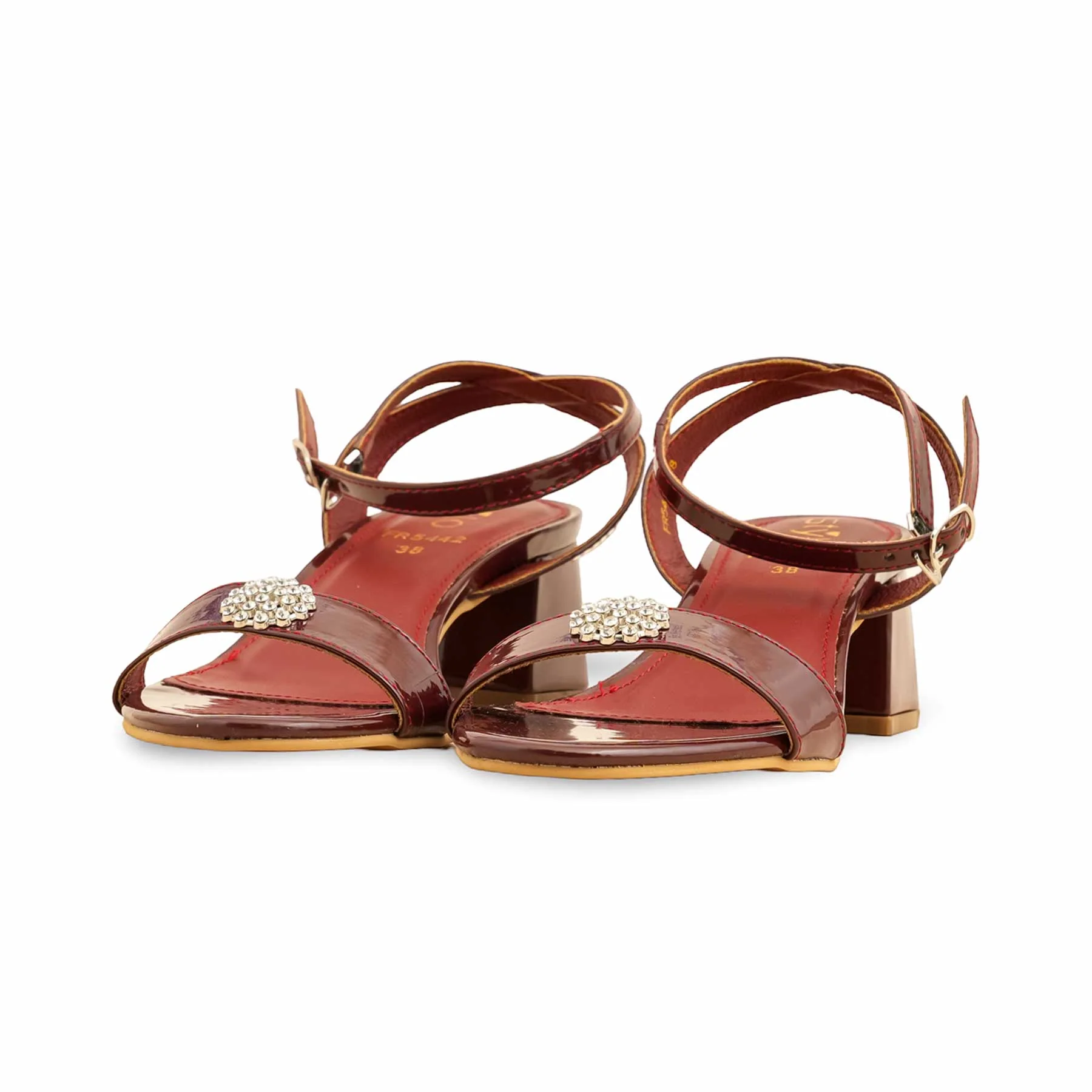 Maroon Formal Sandal FR5442 - Image 3