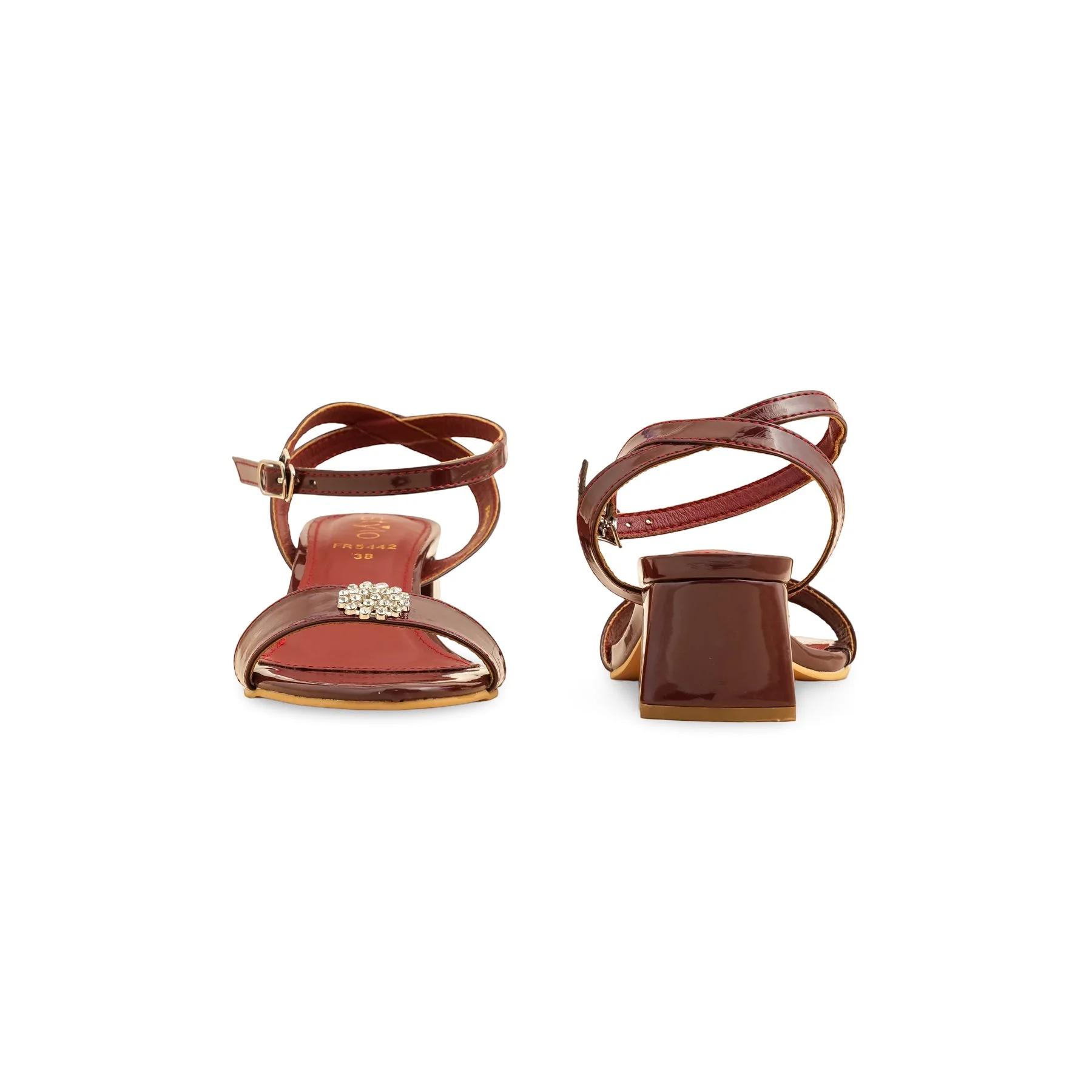 Maroon Formal Sandal FR5442 - Image 4