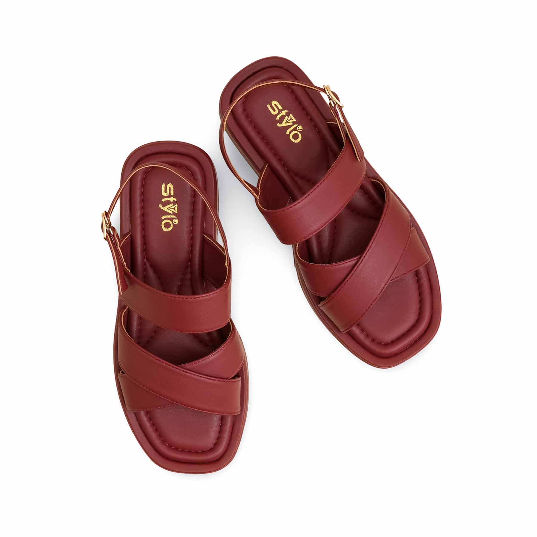 Maroon Formal Sandal PU0618 - Image 4