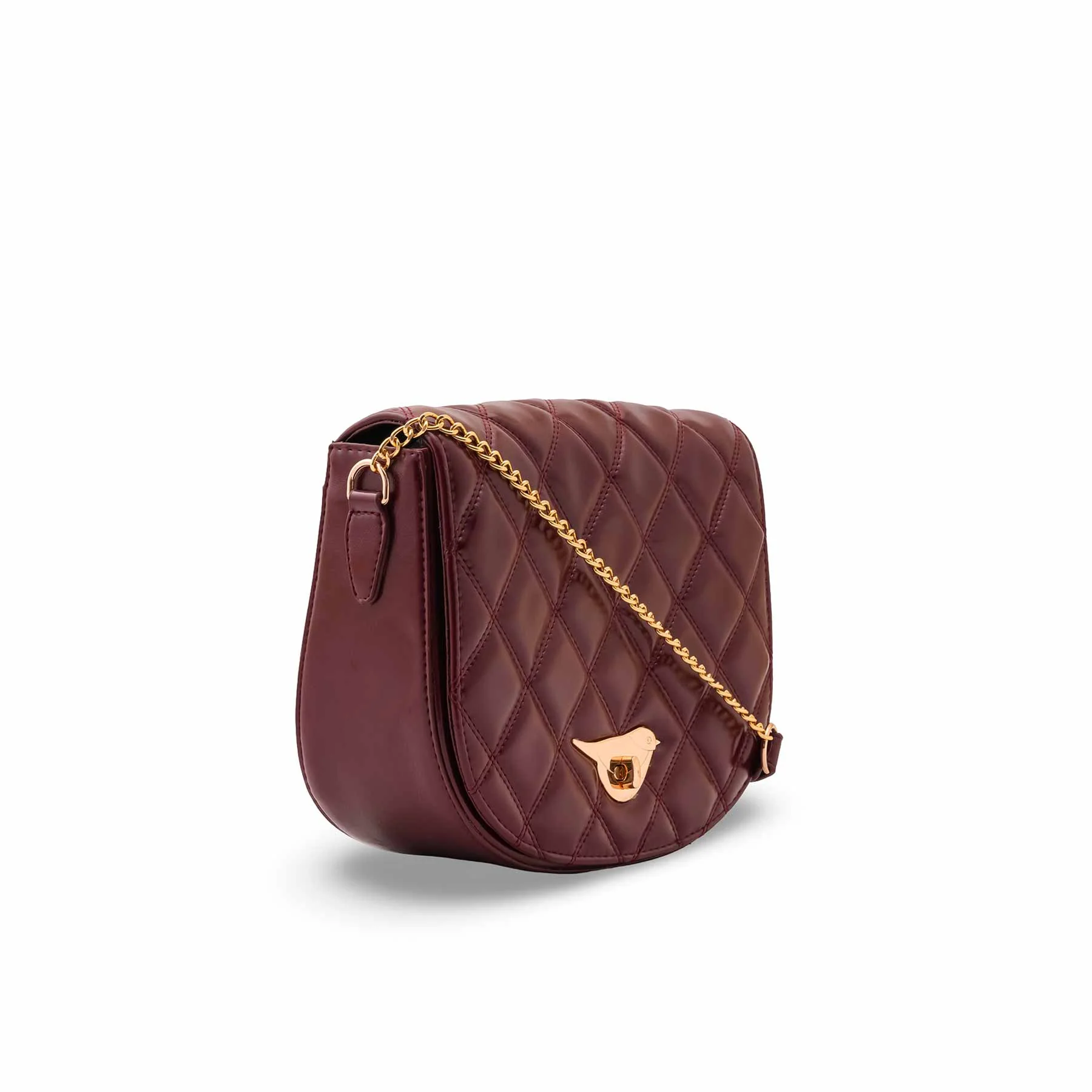 Maroon Formal Shoulder Bag For Ladies P55878 - Image 3