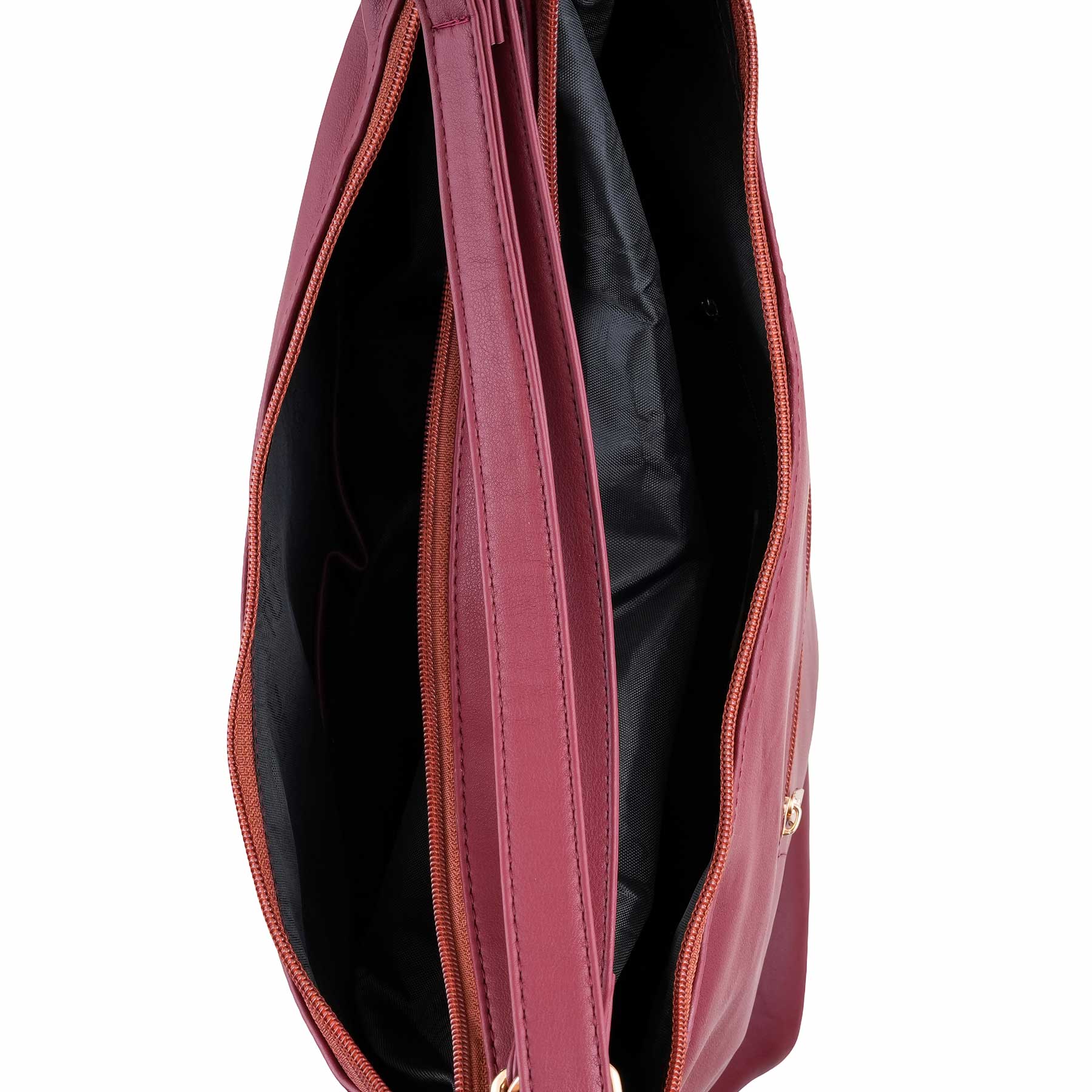 Maroon Formal Shoulder Bag For Ladies P55891 - Image 5