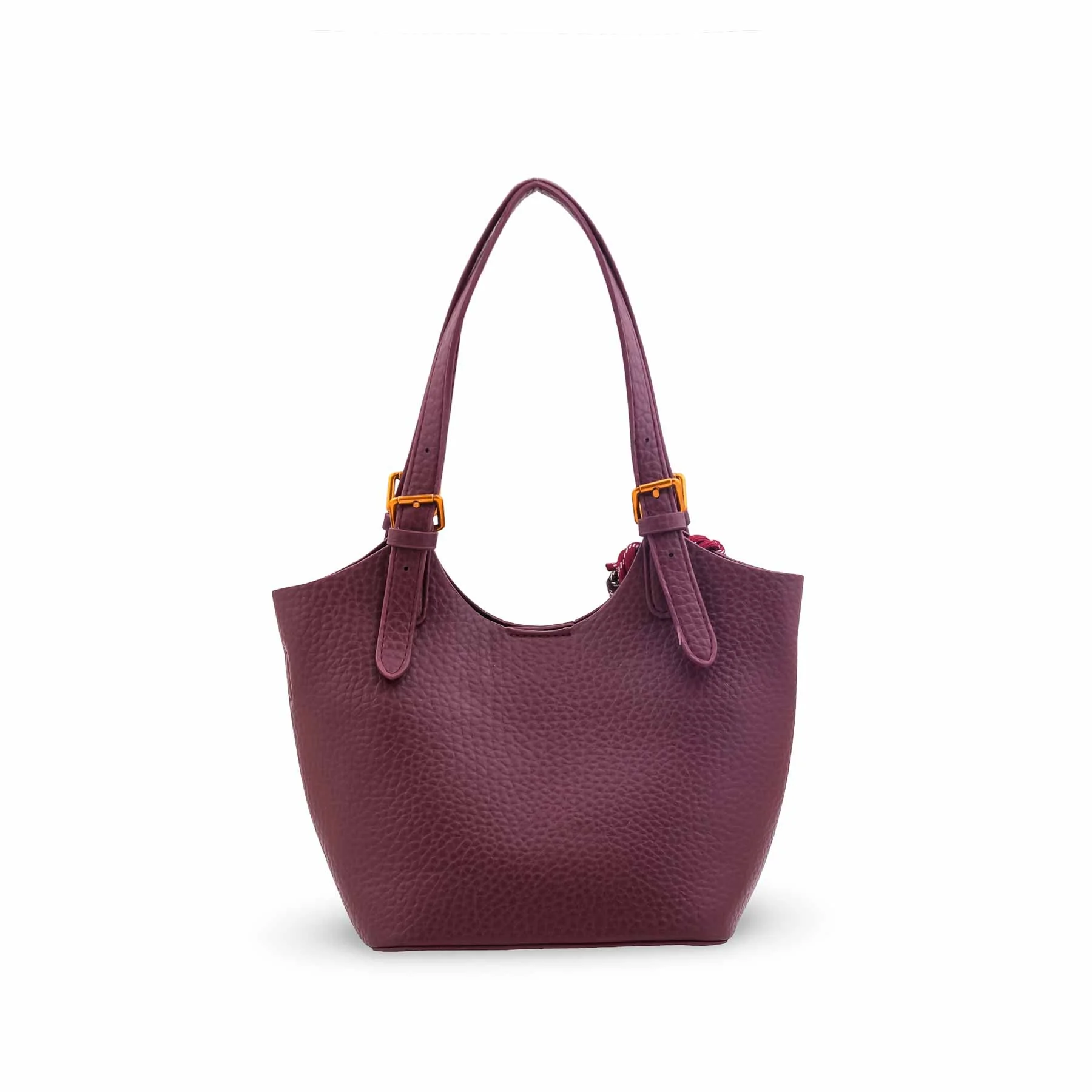 Maroon Formal Shoulder Bag For Women P36550 - Image 3