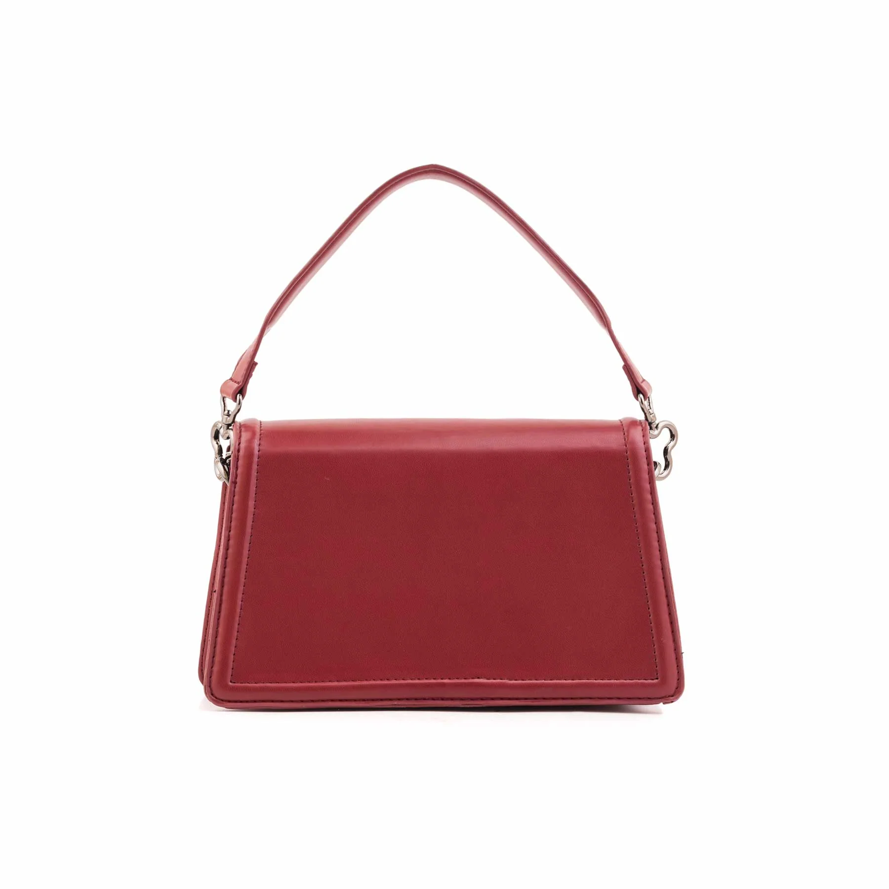 Maroon Formal Shoulder Bag For Women P55838 - Image 4
