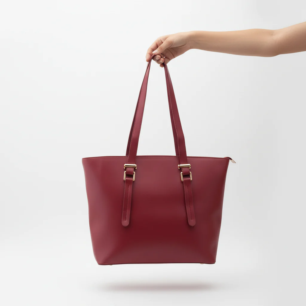 Maroon Formal Shoulder Bag For Women P55859 - Image 2