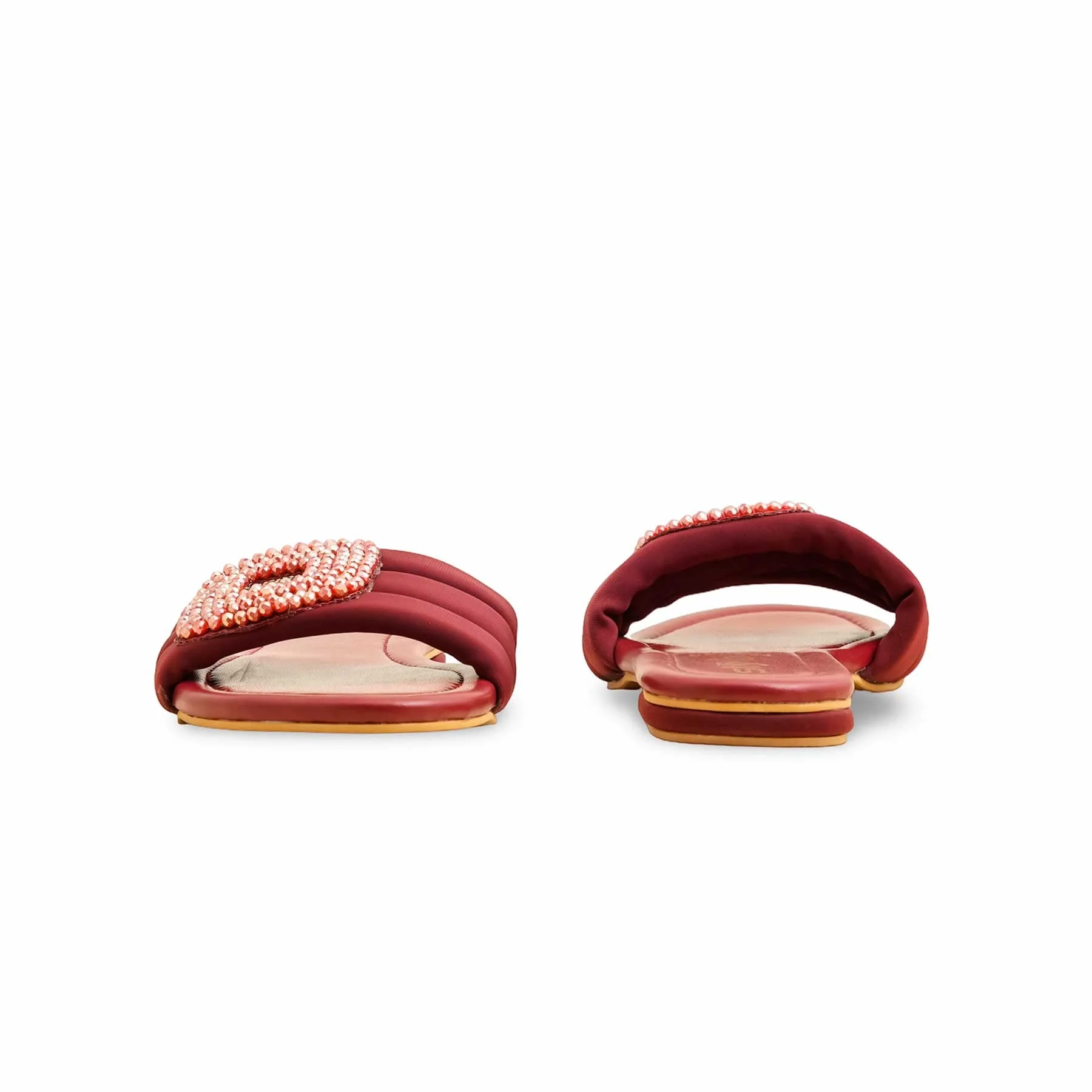 Maroon Formal Slipper For Ladies FR8398 - Image 4