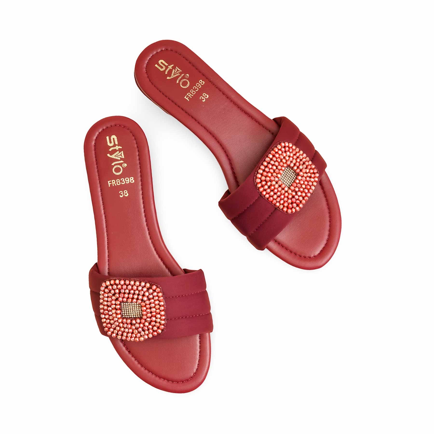 Maroon Formal Slipper For Ladies FR8398 - Image 5