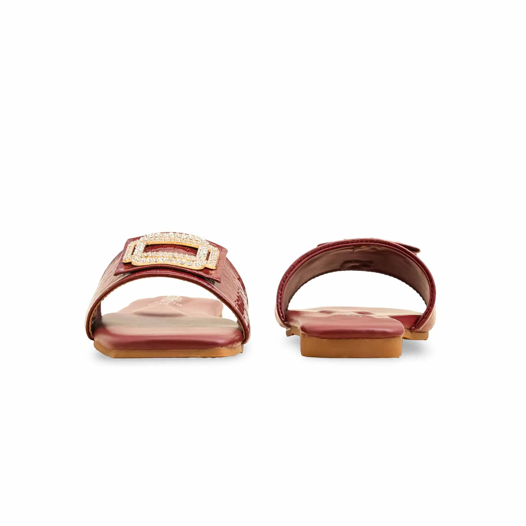 Maroon Formal Slipper For Ladies FR8419 - Image 4
