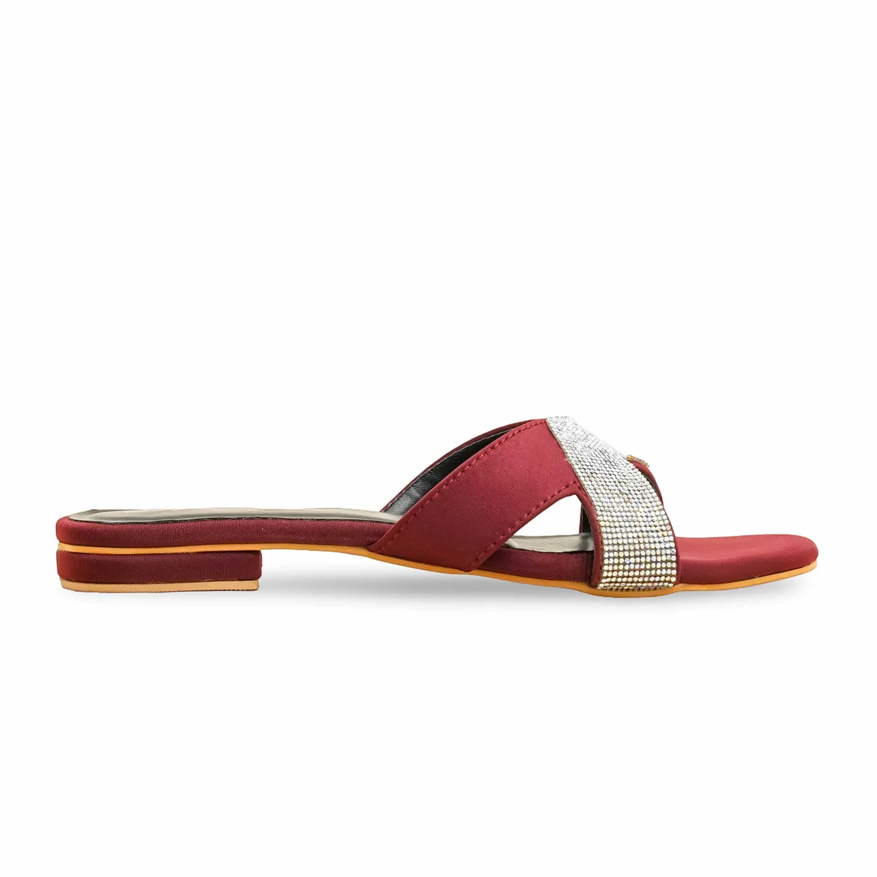 Maroon Formal Slipper For Women FR8397 - Image 2