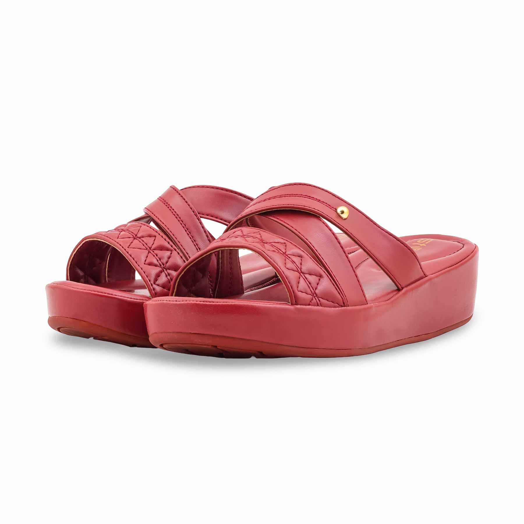Maroon Formal Slipper For Women PU0653 - Image 3