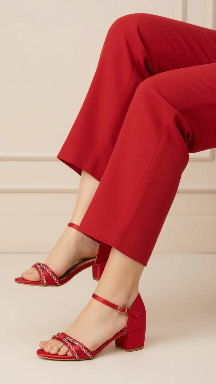 Maroon Formal Women Sandal FR5376