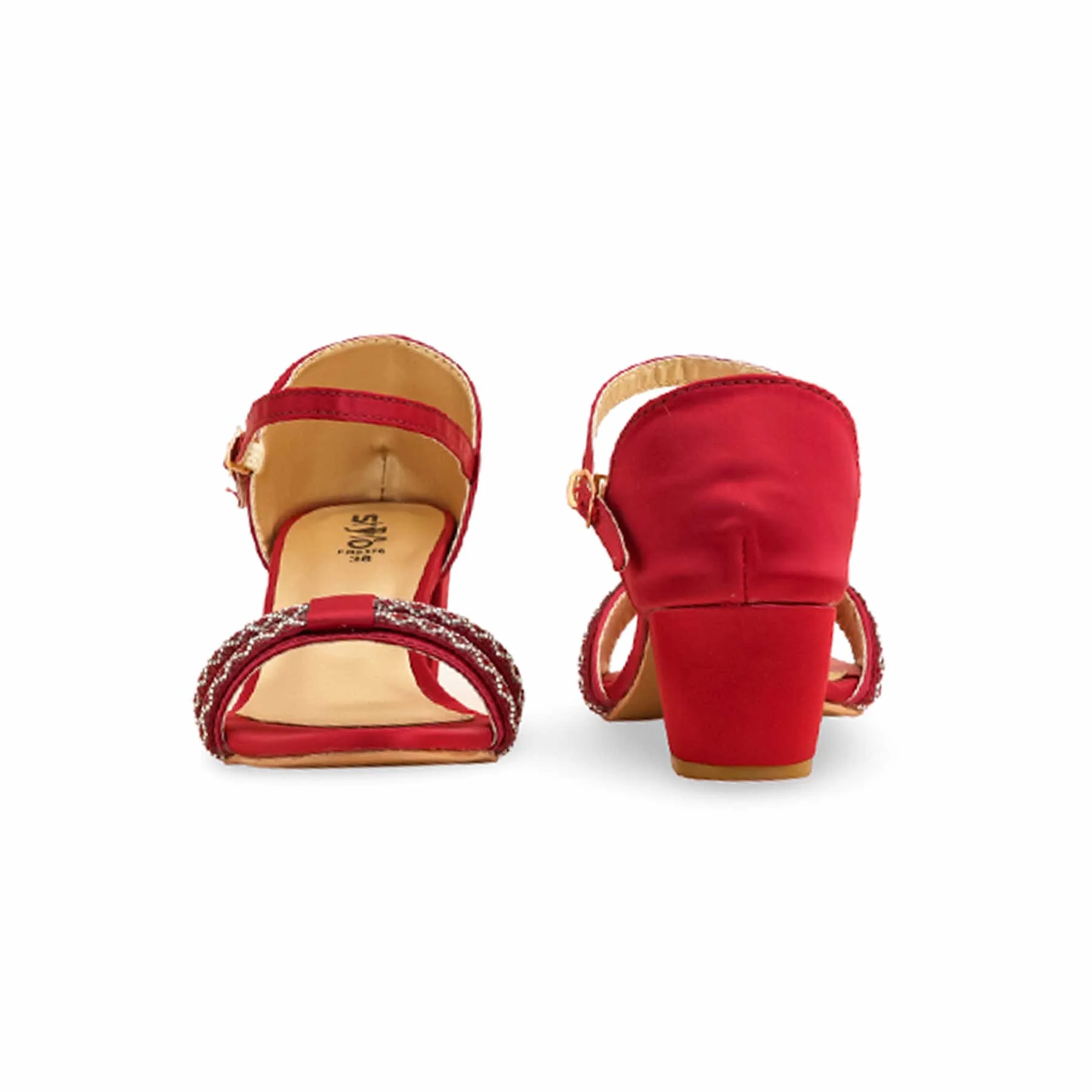 Maroon Formal Women Sandal FR5376 - Image 4