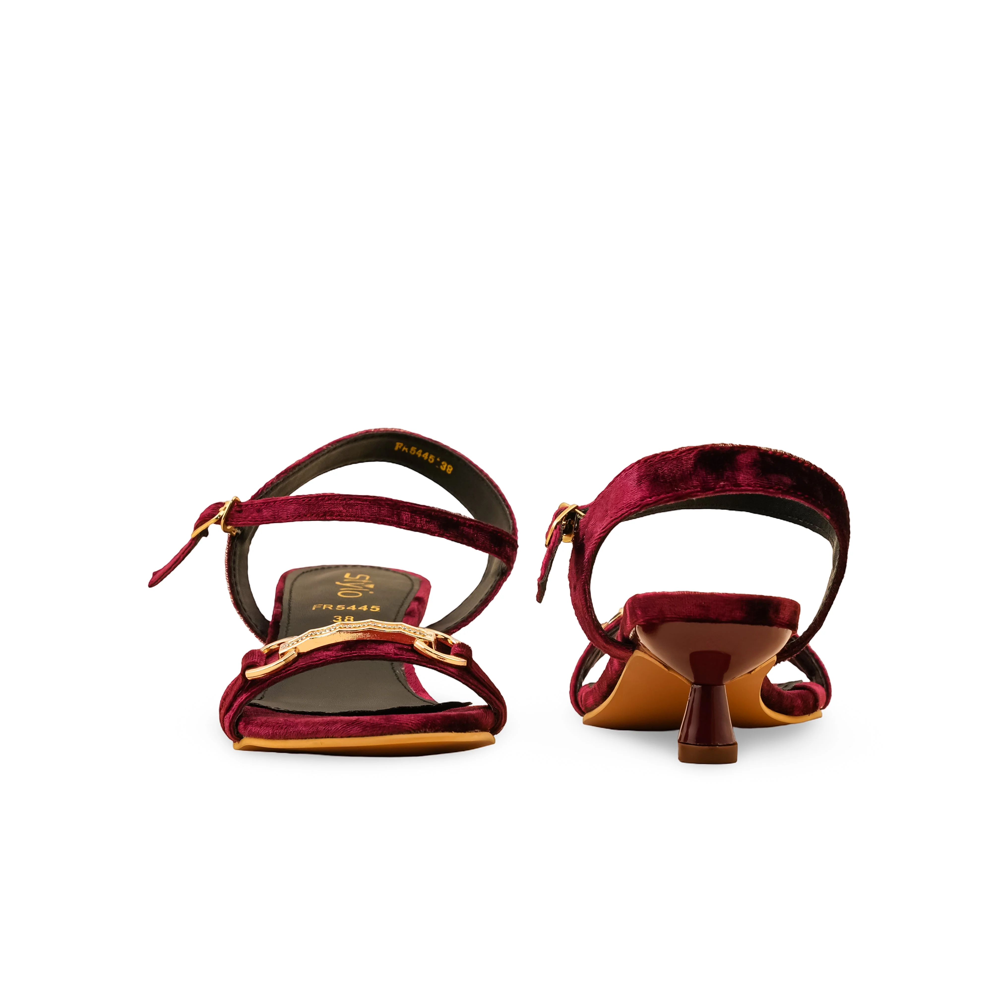 Maroon Formal Women Sandal FR5445 - Image 4