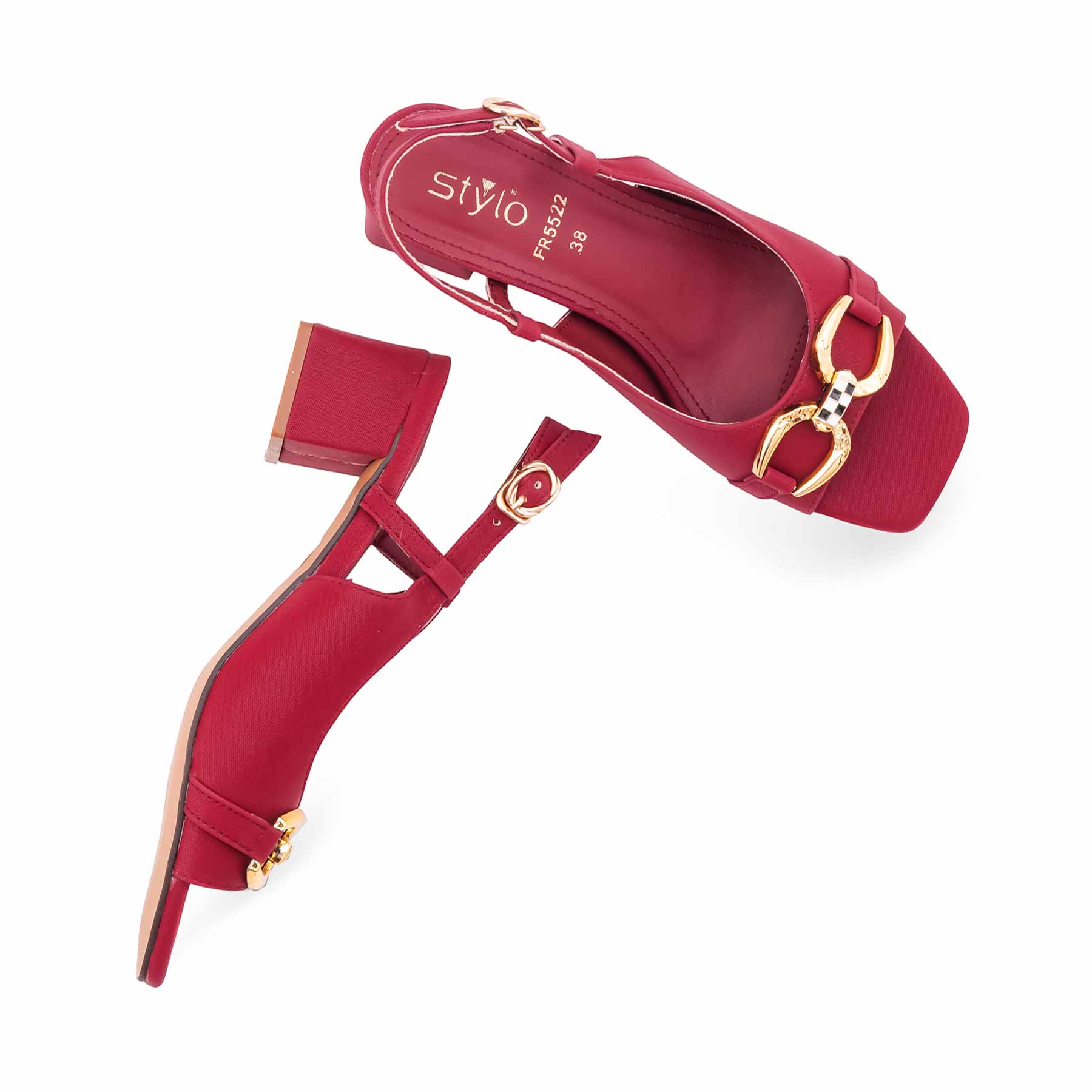 Maroon Formal Women Sandal FR5522 - Image 5