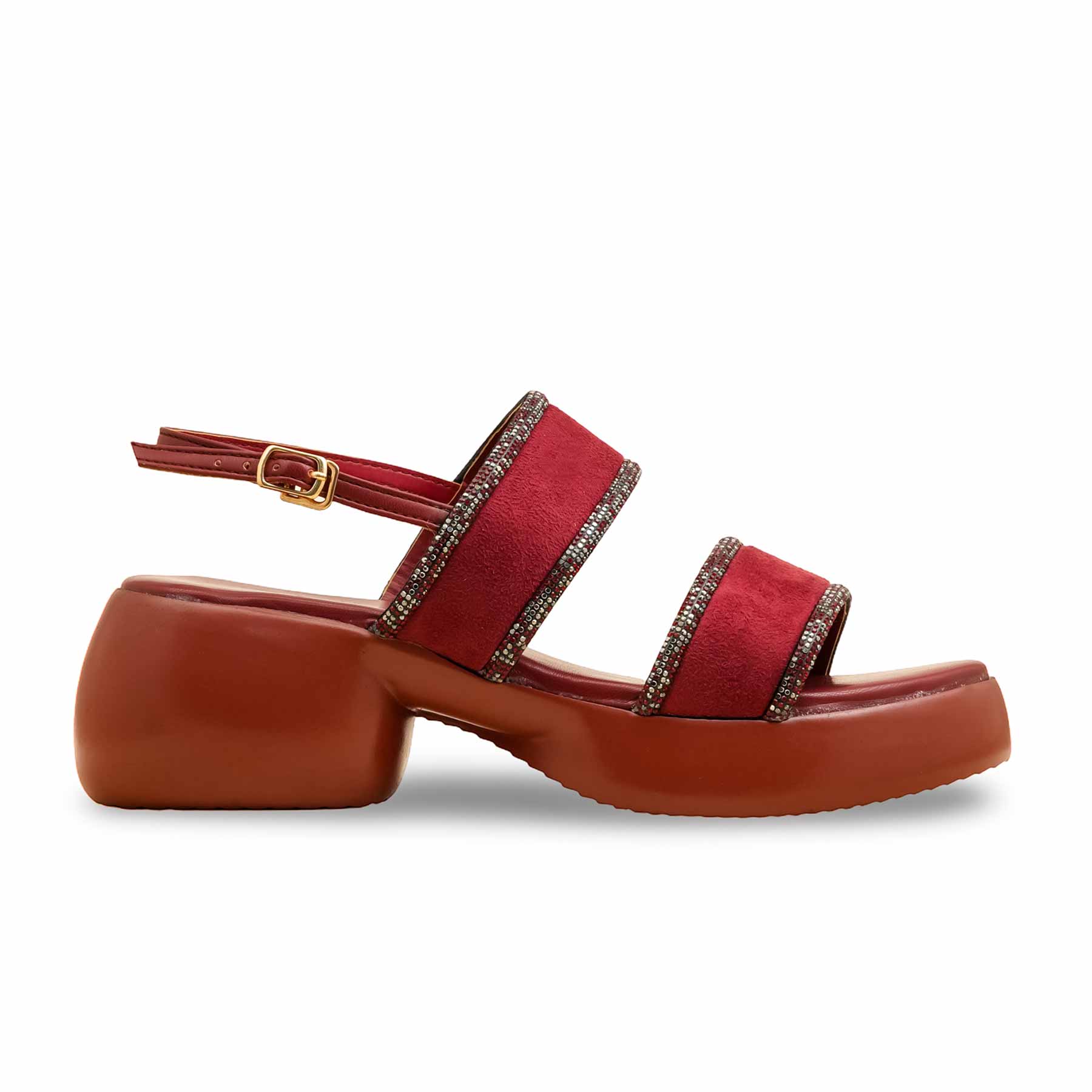 Maroon Formal Women Sandal PU0594 - Image 2