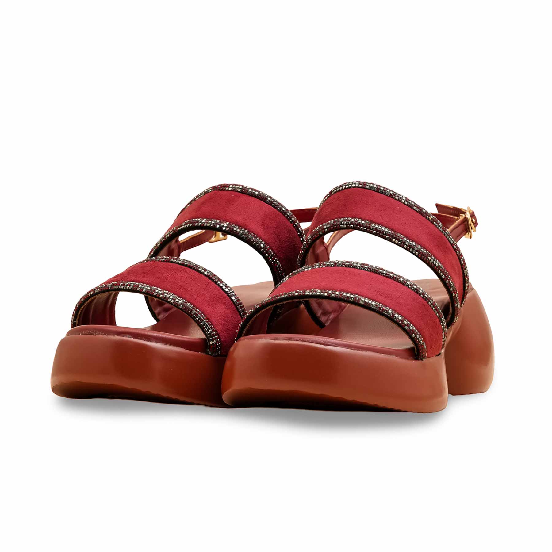 Maroon Formal Women Sandal PU0594 - Image 3
