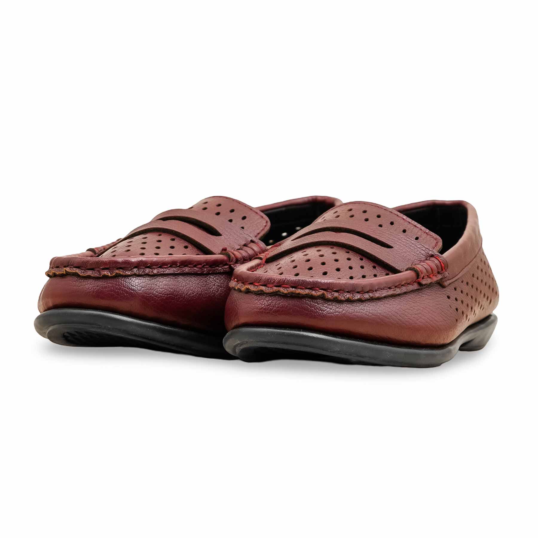 Maroon Moccasin For Ladies WN4491 - Image 3