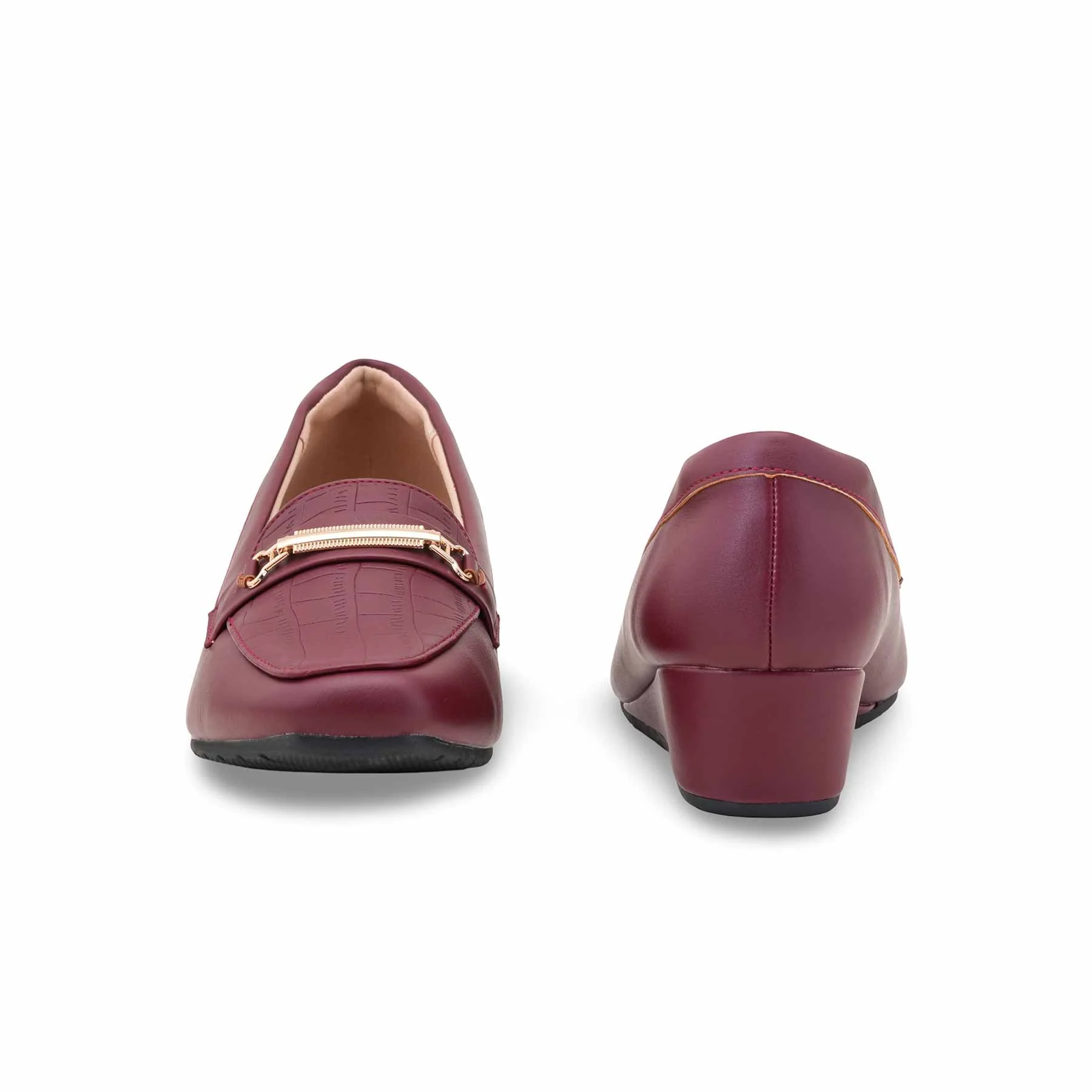 Maroon Moccasin For Ladies WN4520 - Image 4