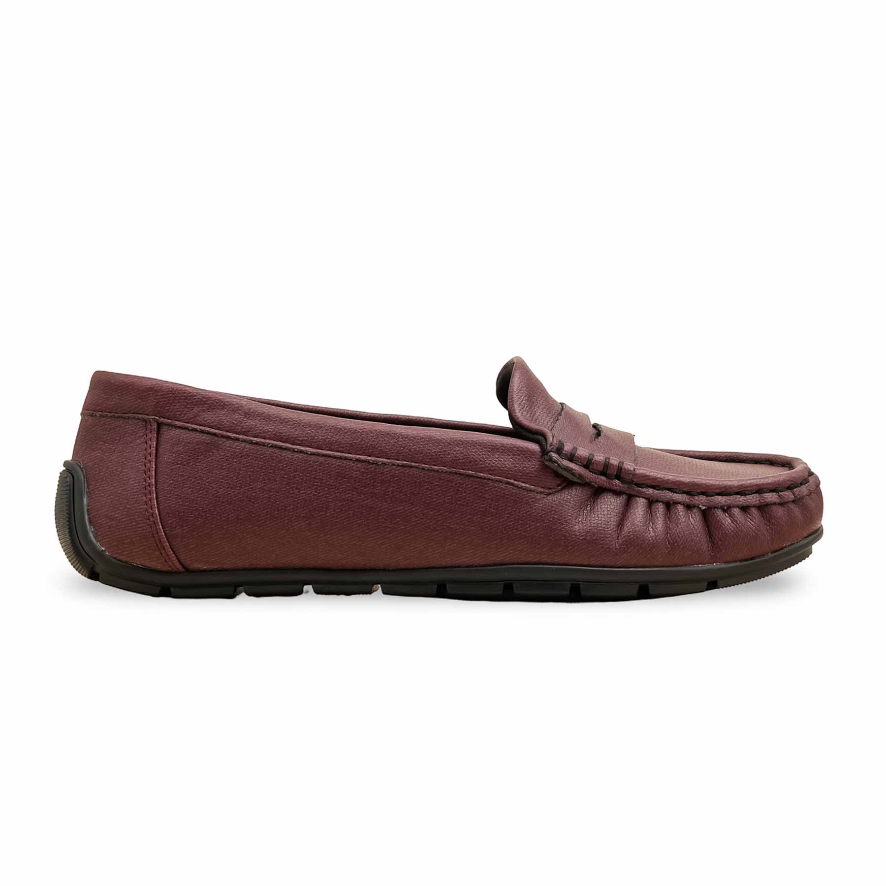 Maroon Moccasin For Women WN4471 - Image 2