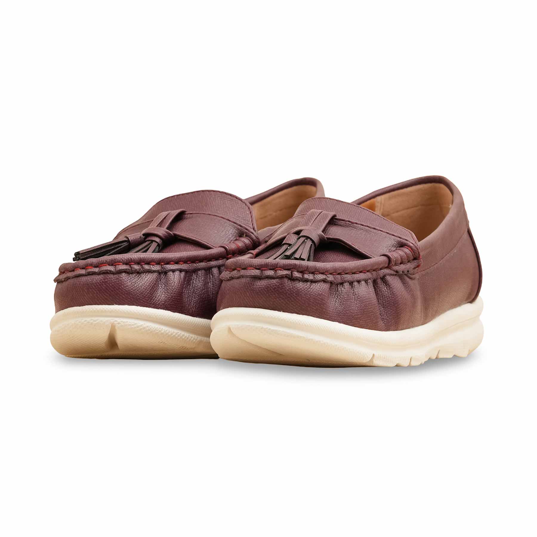 Maroon Moccasin For Women WN4487 - Image 3