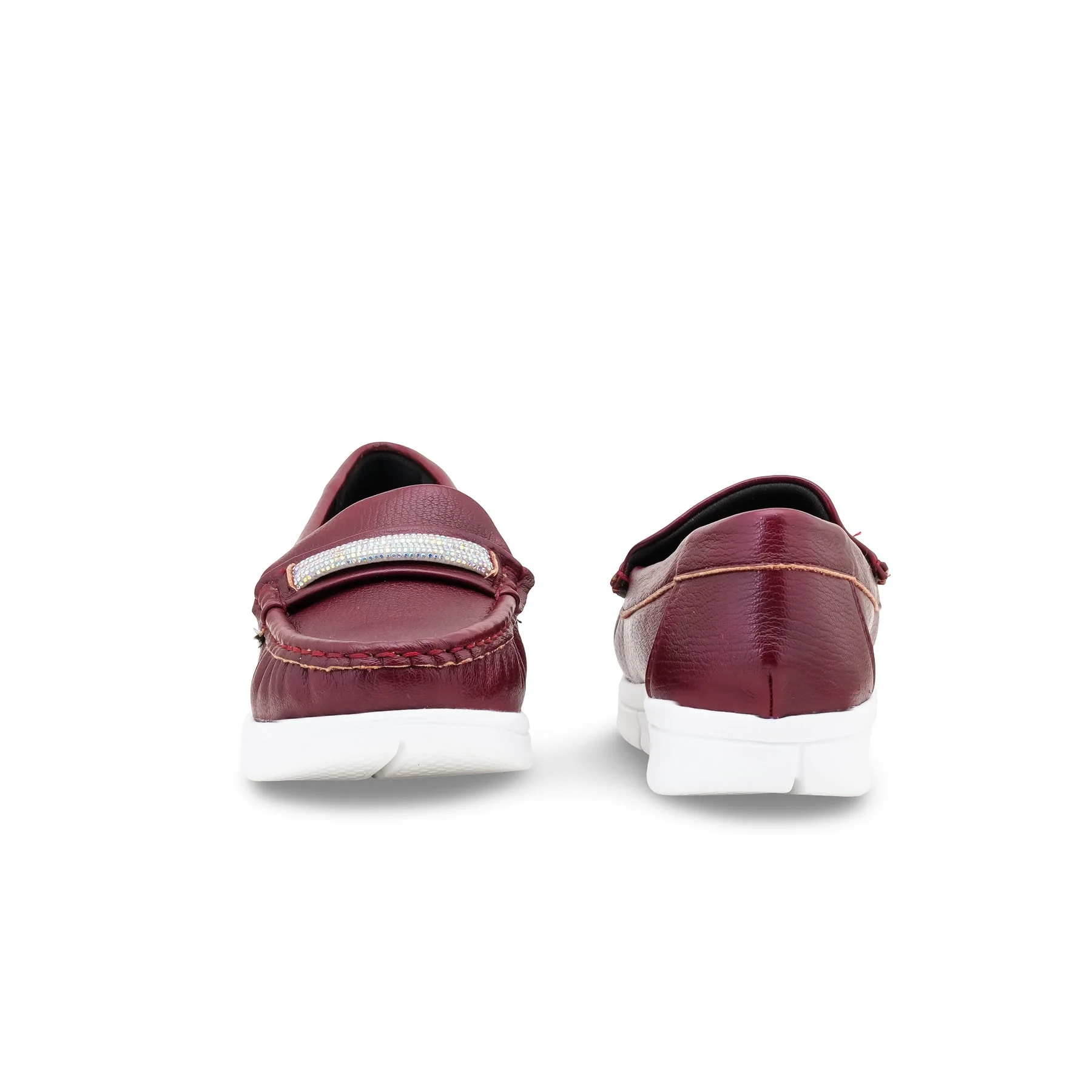 Maroon Moccasin For Women WN4541 - Image 4