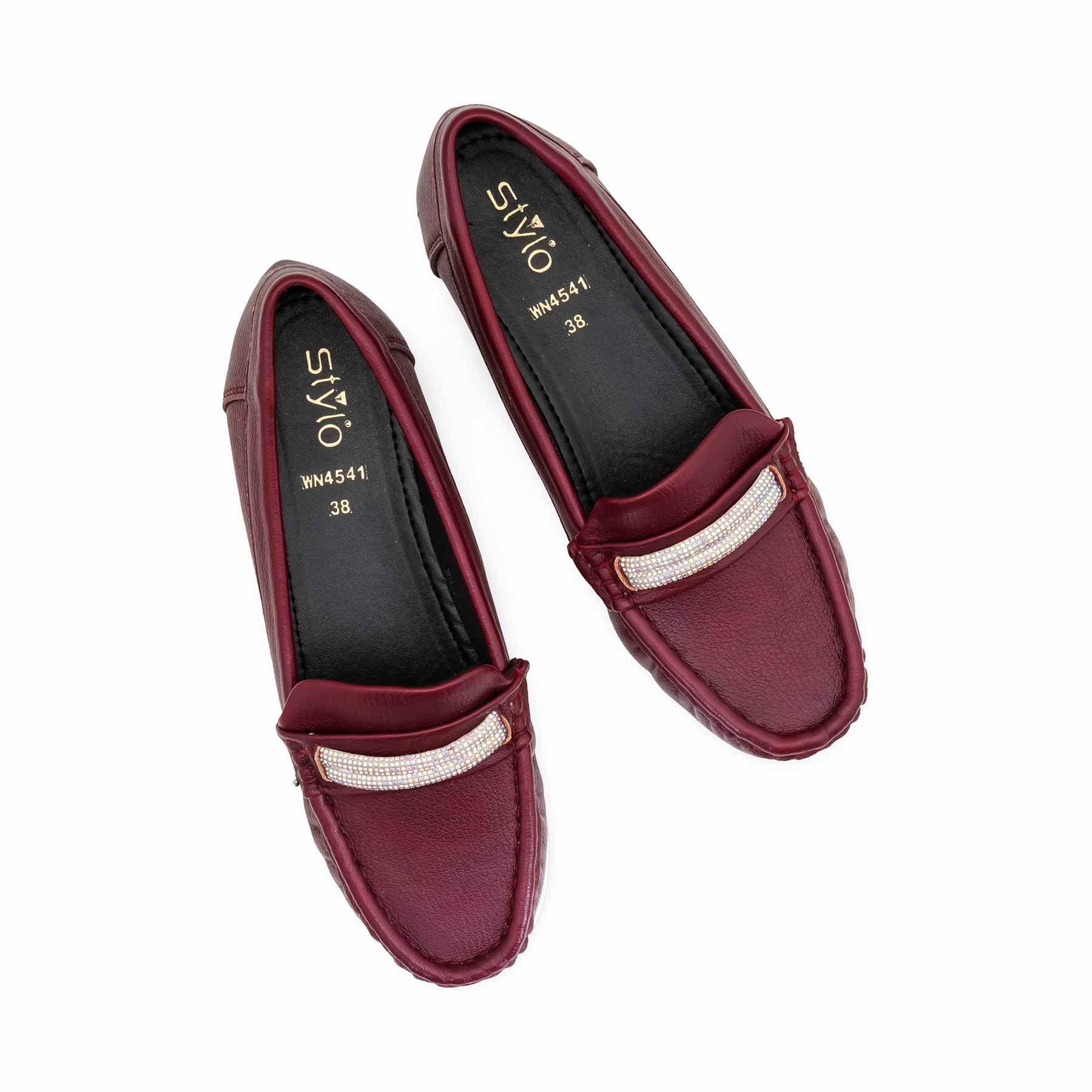 Maroon Moccasin For Women WN4541 - Image 5