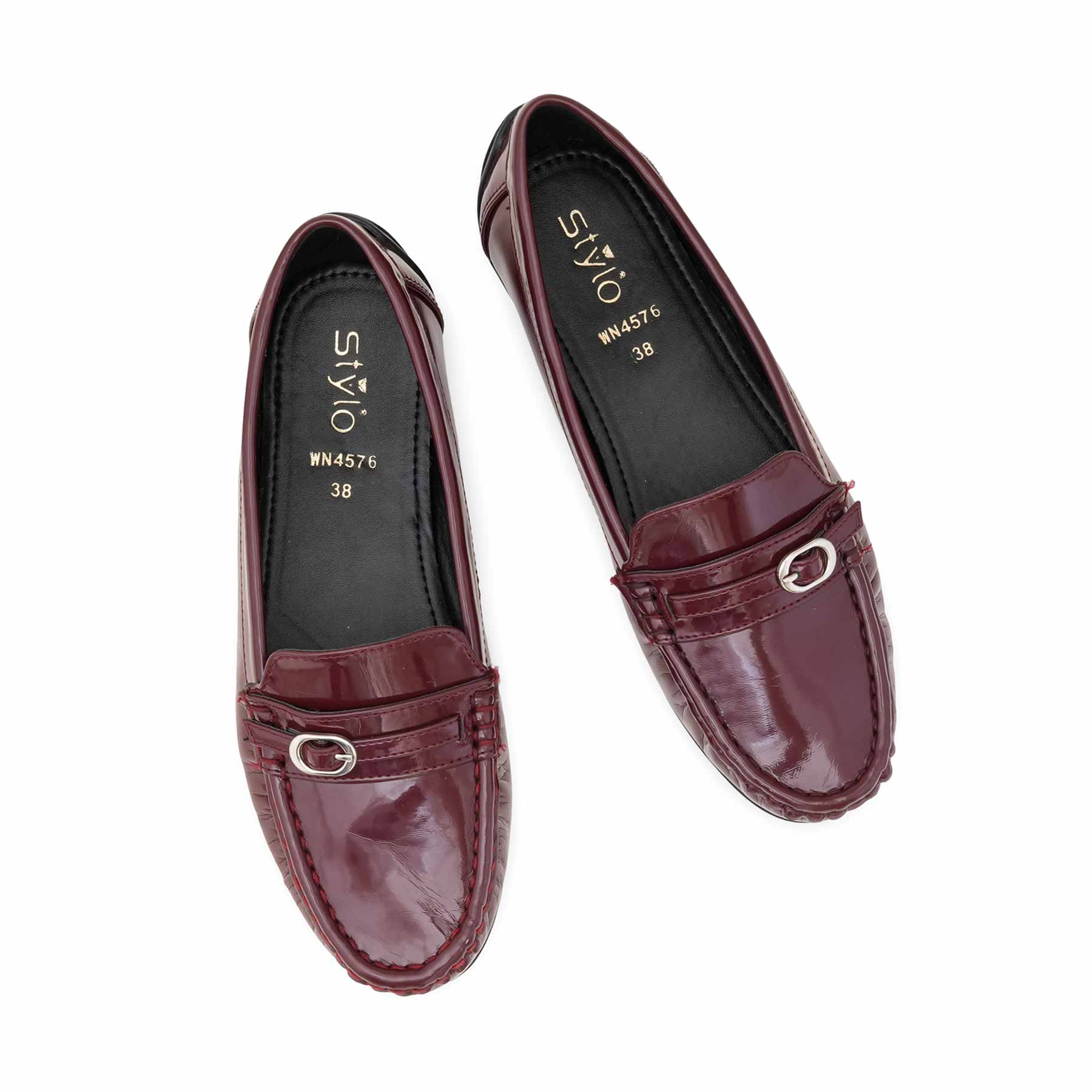 Maroon Moccasin For Women WN4576 - Image 7