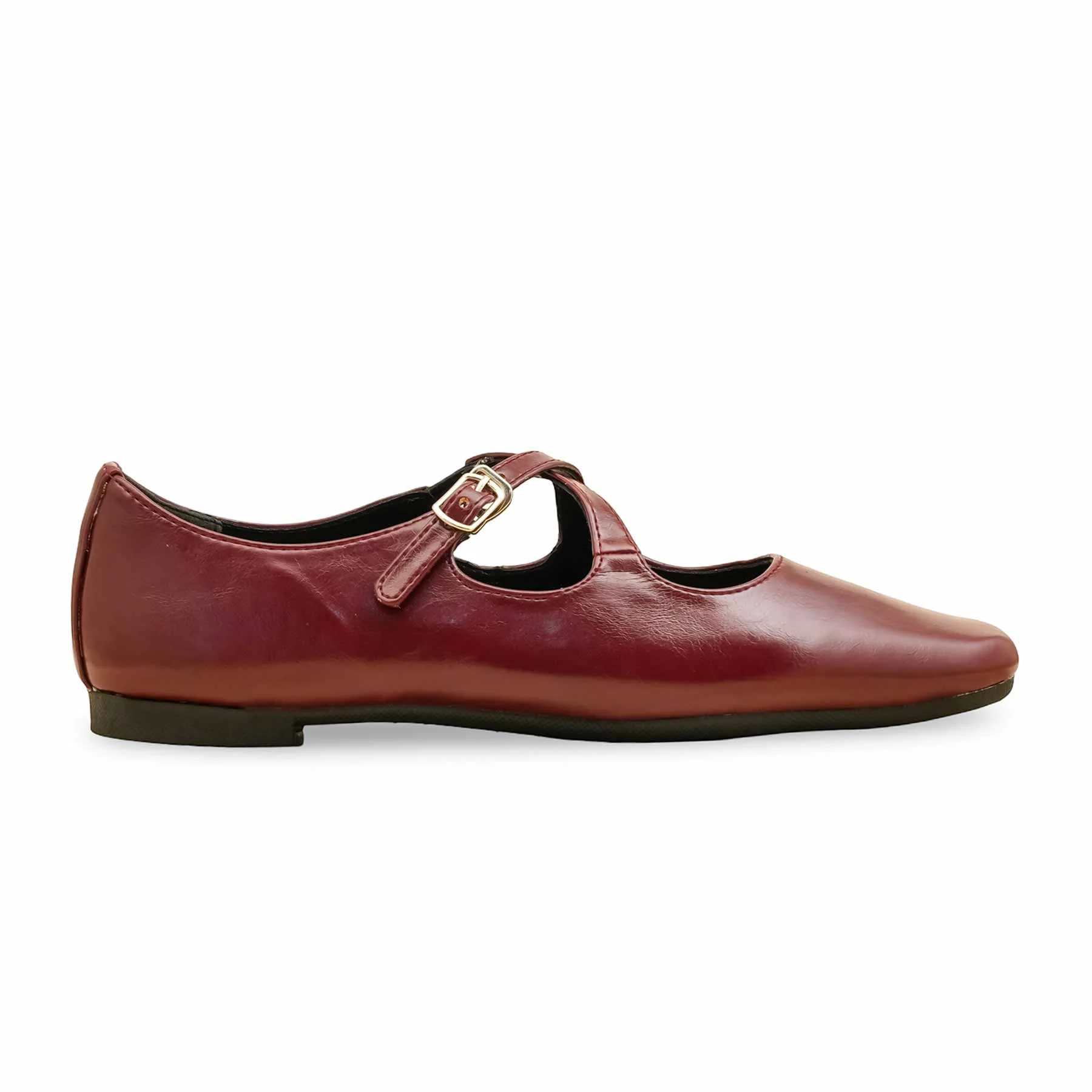 Maroon Pumps For Ladies WN1232 - Image 3