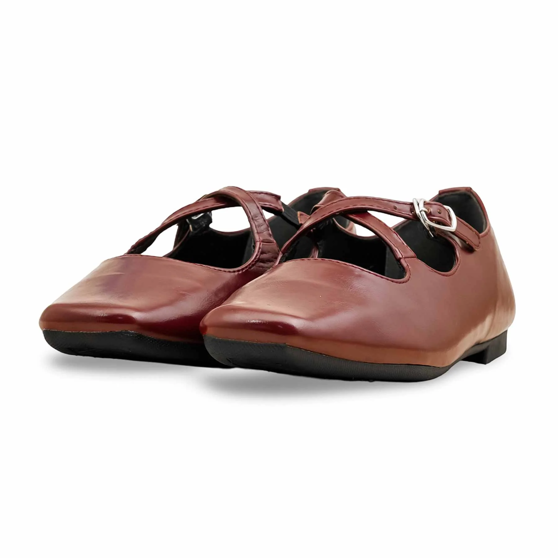 Maroon Pumps For Ladies WN1232 - Image 4