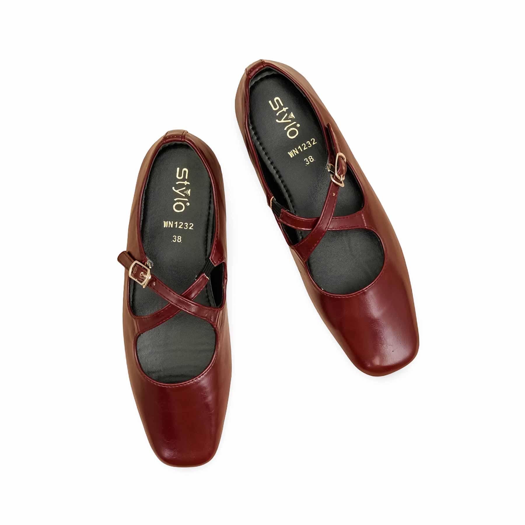 Maroon Pumps For Ladies WN1232 - Image 6