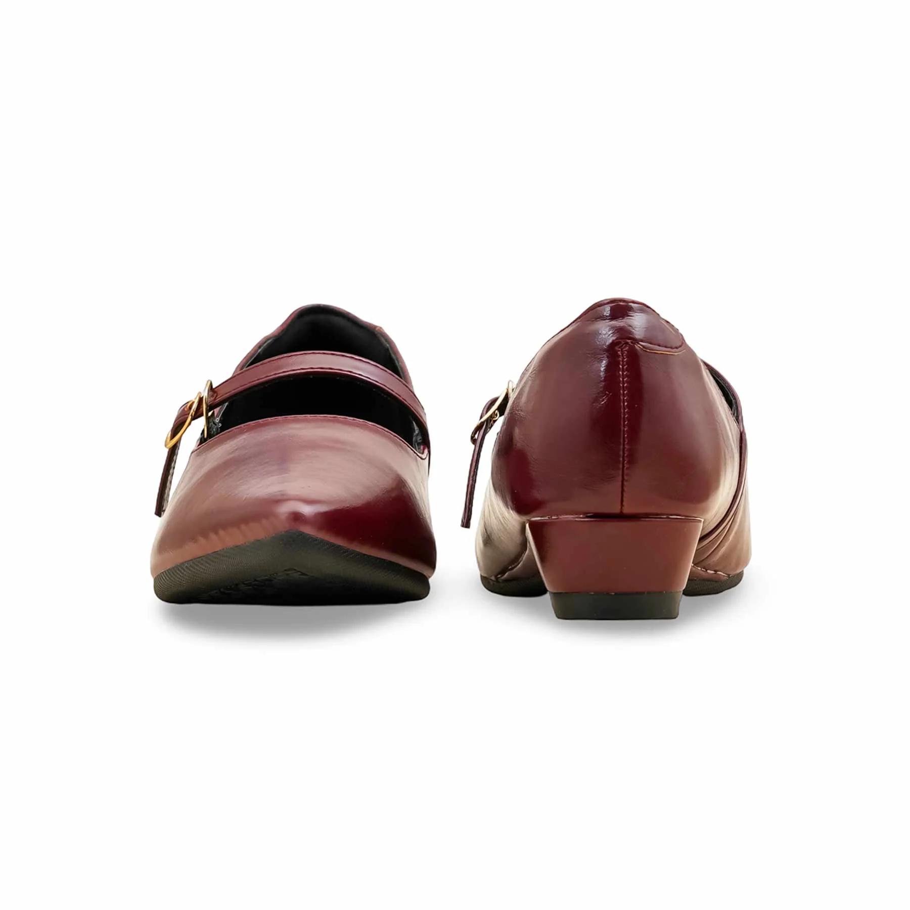 Maroon Pumps For Ladies WN1297 - Image 5