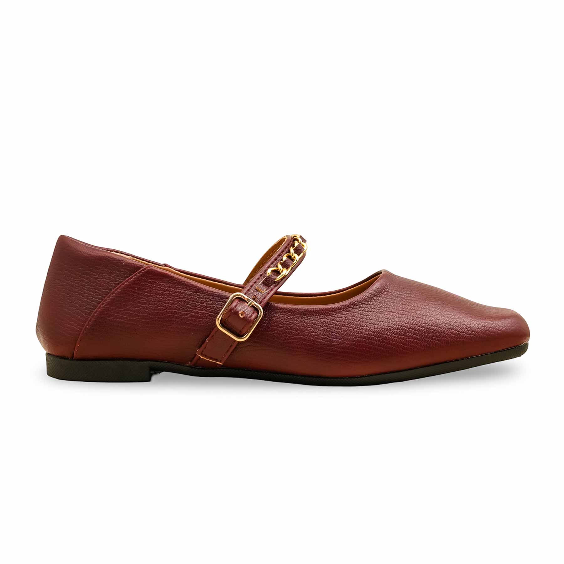 Maroon Pumps For Ladies WN1298 - Image 2
