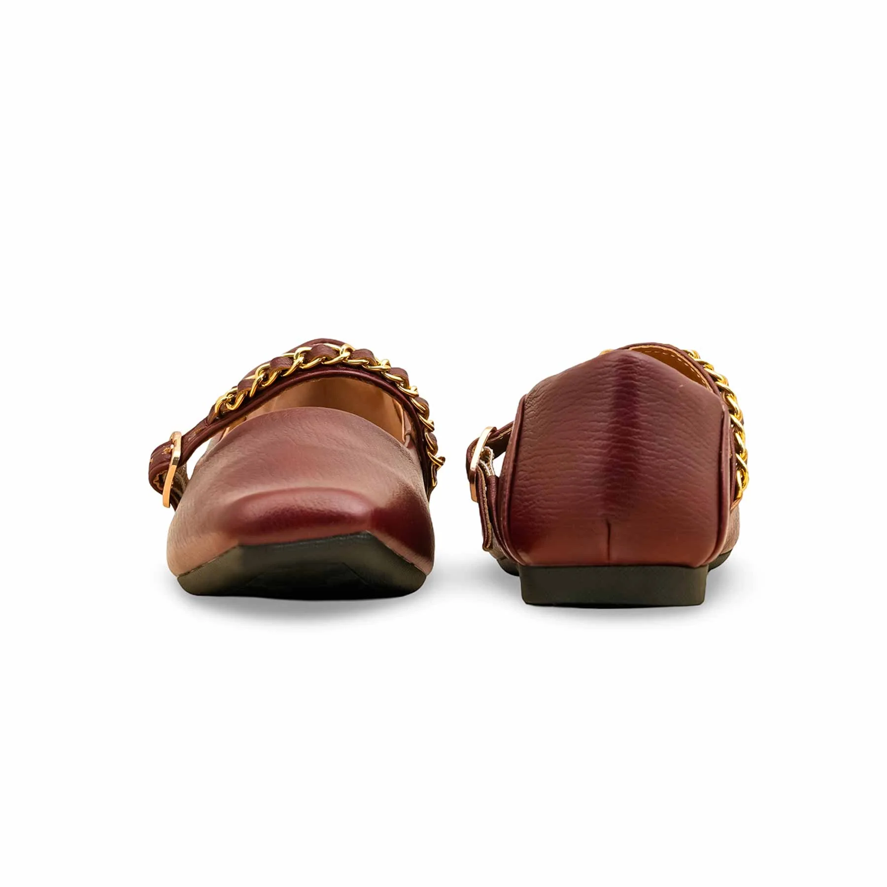Maroon Pumps For Ladies WN1298 - Image 4