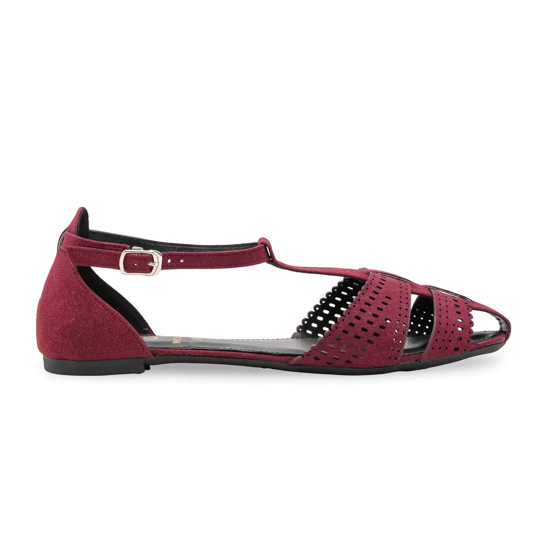Maroon Pumps For Ladies WN1314 - Image 3