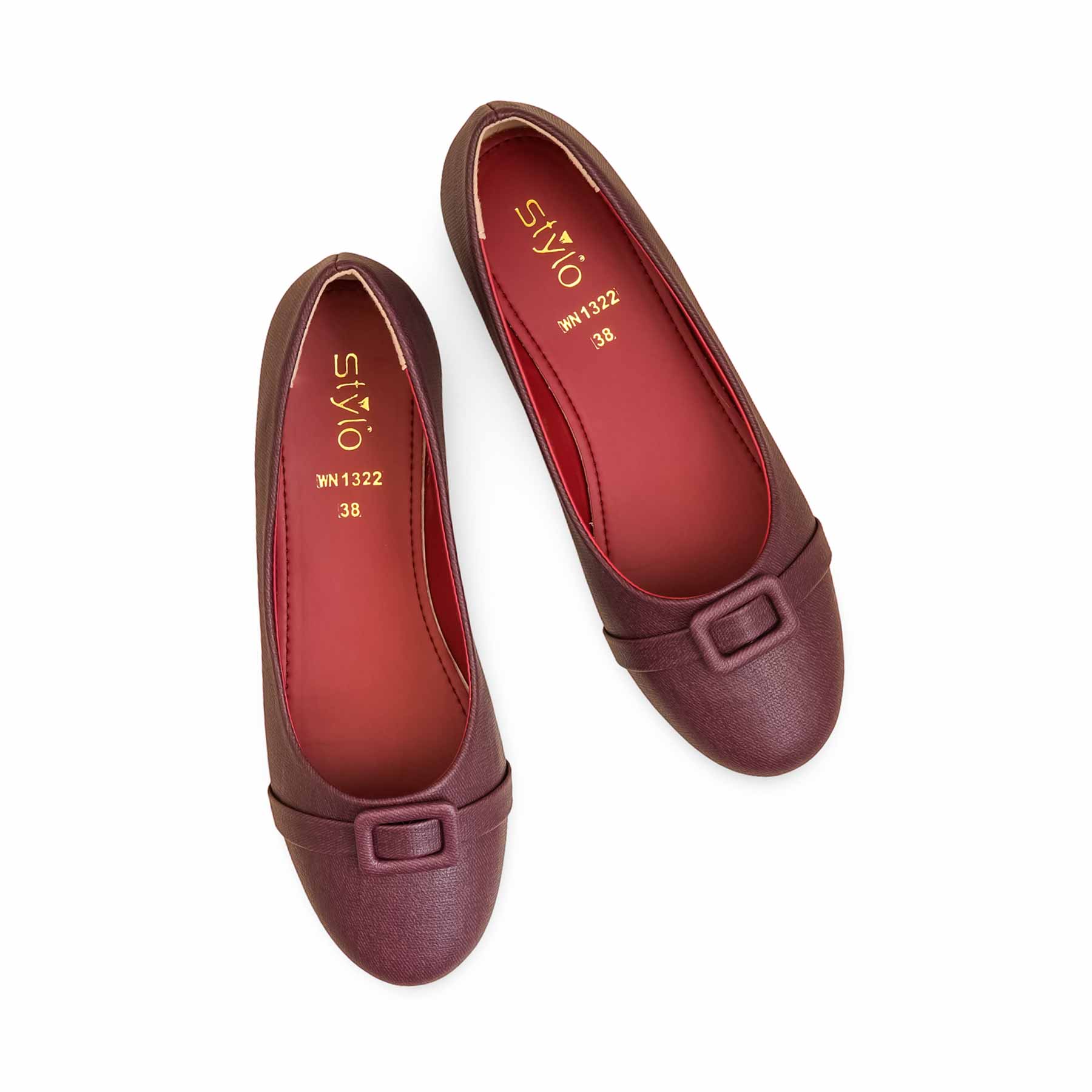 Maroon Pumps For Ladies WN1322 - Image 5