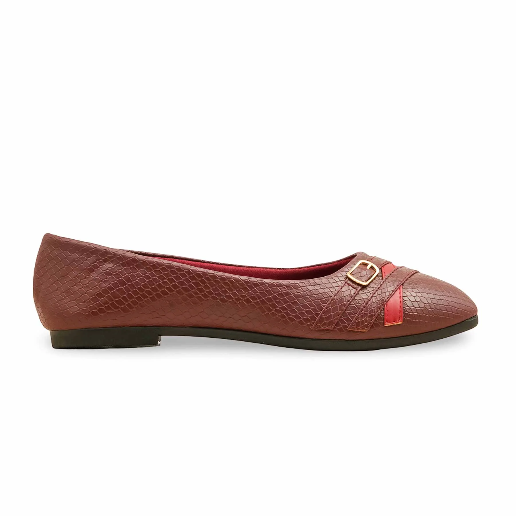 Maroon Pumps For Ladies WN1364 - Image 3
