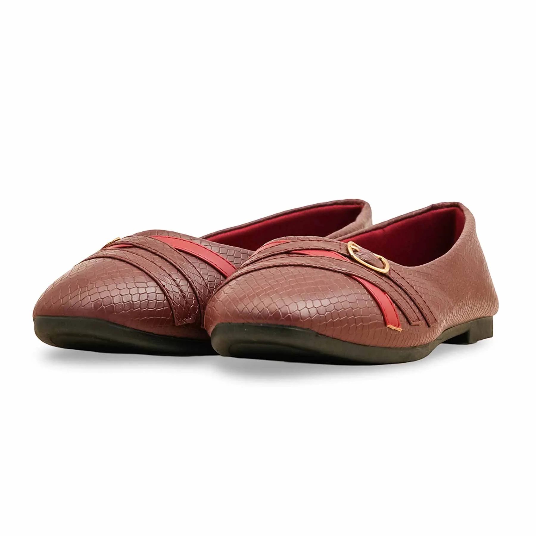 Maroon Pumps For Ladies WN1364 - Image 4