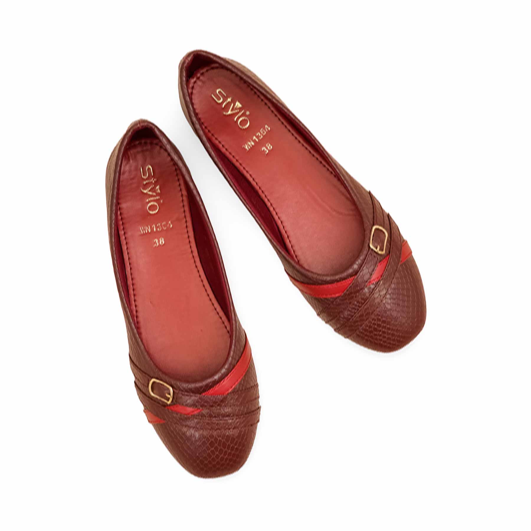 Maroon Pumps For Ladies WN1364 - Image 6