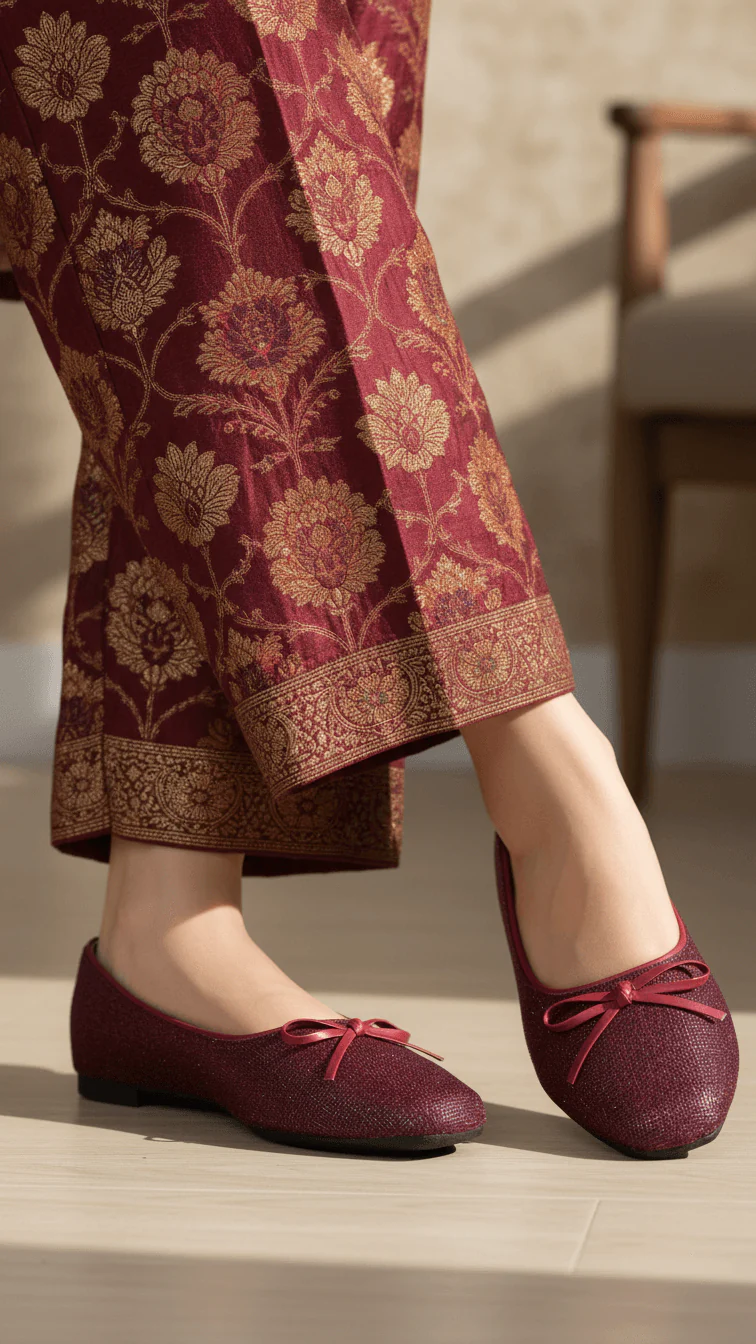 Maroon Pumps For Women WN1244 - Image 2