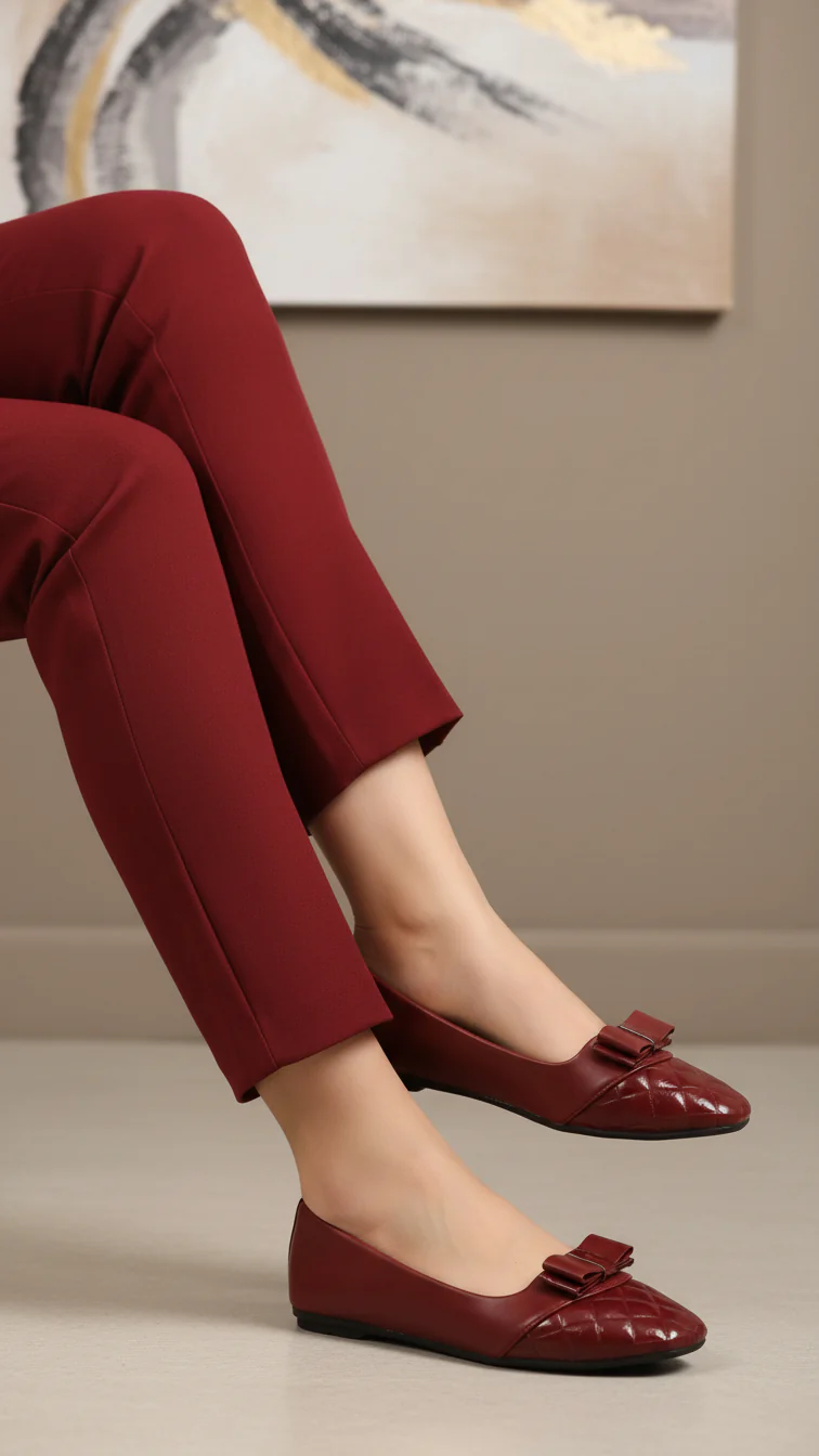 Maroon Pumps For Women WN1259